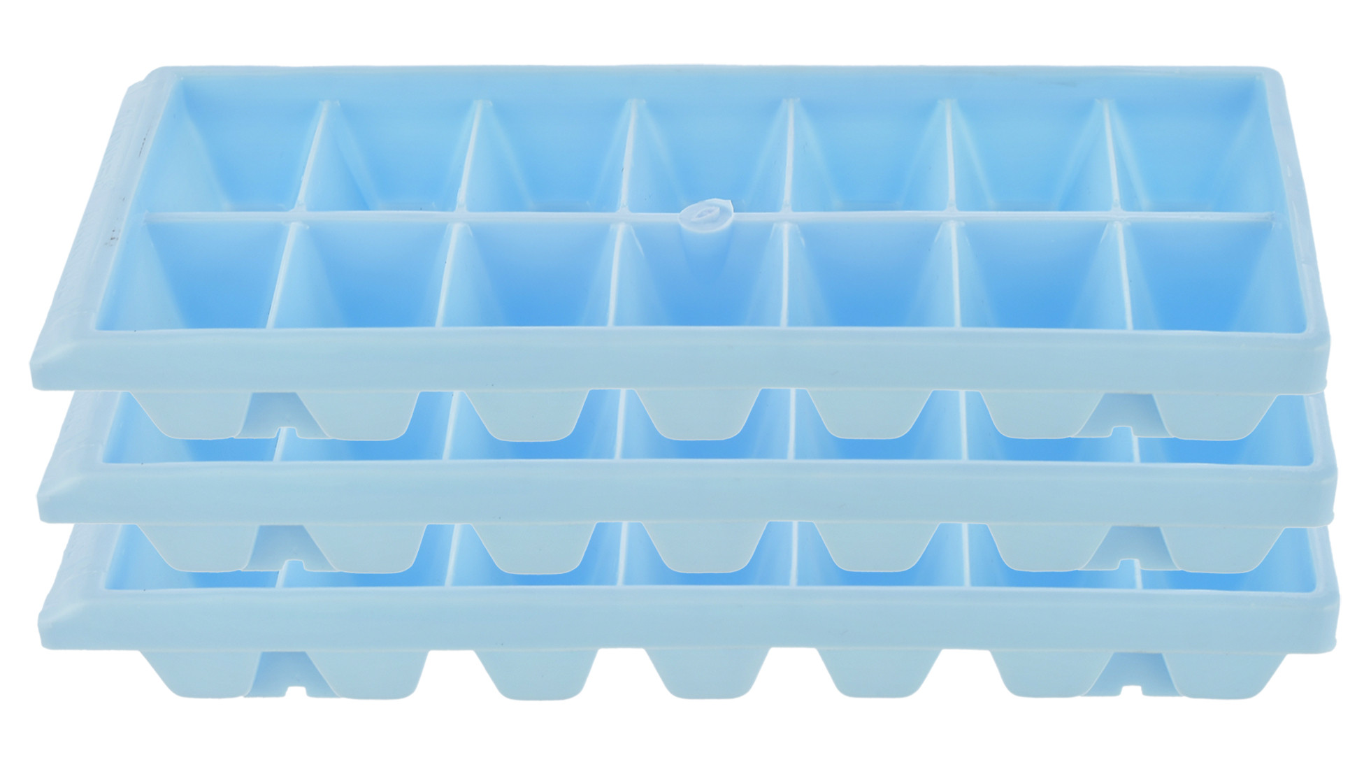 Kuber Industries Plastic Ice Cube Tray Set With 14 Section-(Blue)-HS43KUBMART25767