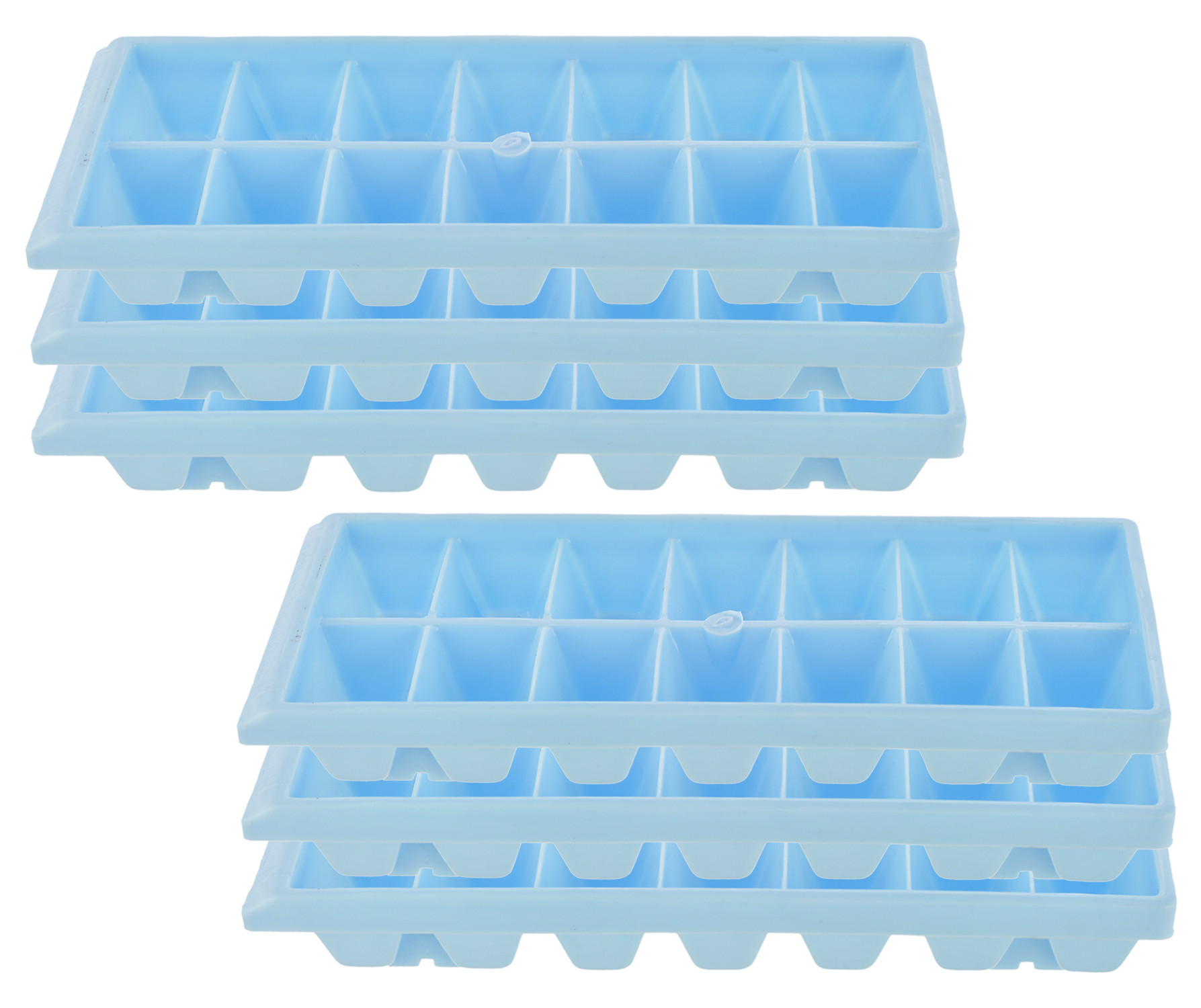 Kuber Industries Plastic Ice Cube Tray Set With 14 Section-(Blue)-HS43KUBMART25767