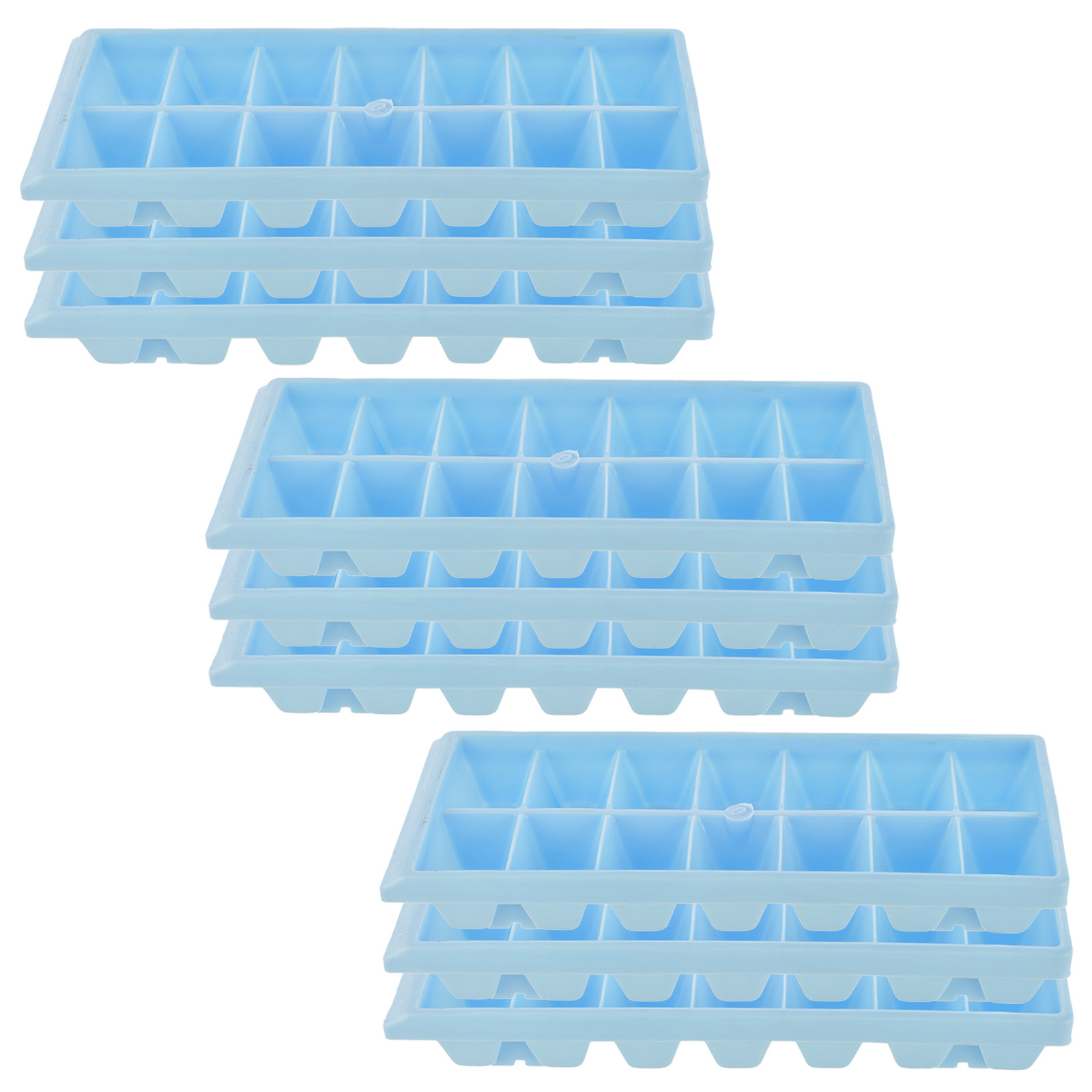 Kuber Industries Plastic Ice Cube Tray Set With 14 Section-(Blue)-HS43KUBMART25767