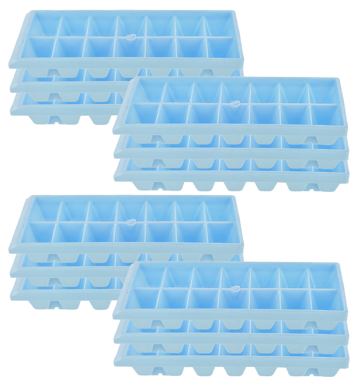 Kuber Industries Plastic Ice Cube Tray Set With 14 Section-(Blue)-HS43KUBMART25767