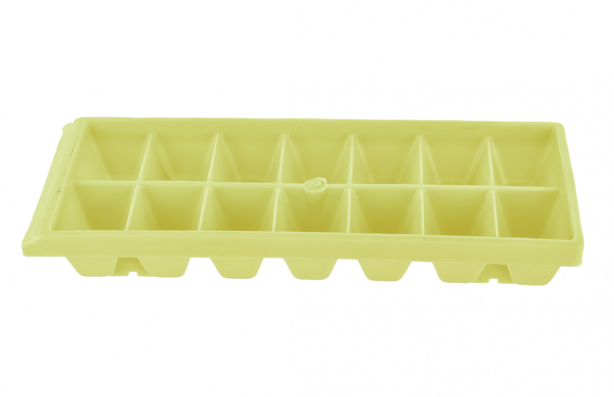 Kuber Industries Plastic Ice Cube Tray Set With 14 Section-(Cream & Green)-HS43KUBMART25783