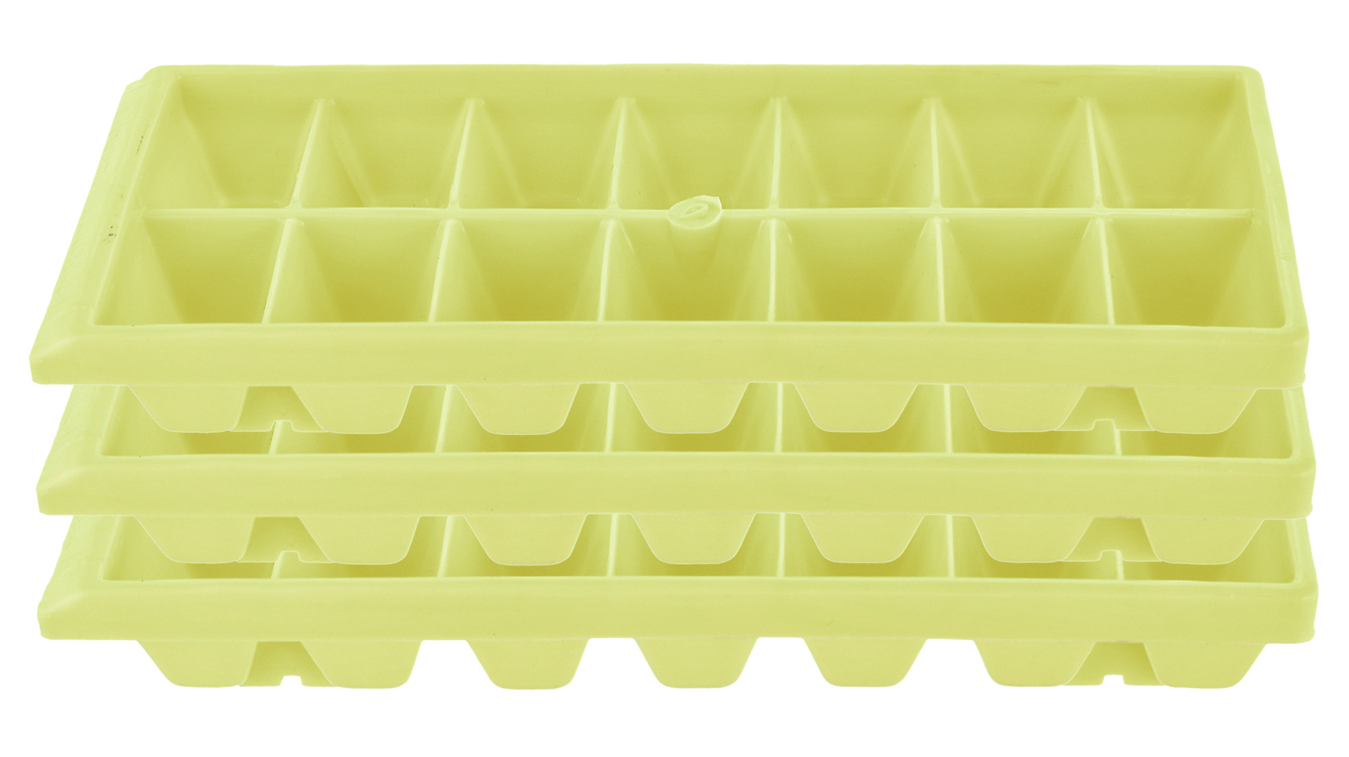 Kuber Industries Plastic Ice Cube Tray Set With 14 Section-(Green)-HS43KUBMART25759