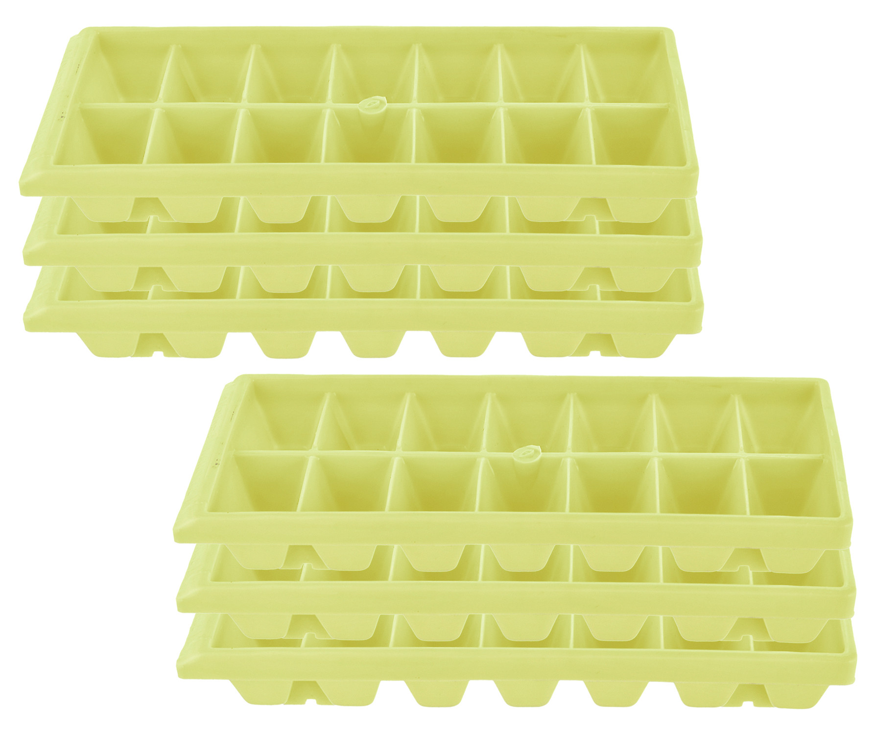 Kuber Industries Plastic Ice Cube Tray Set With 14 Section-(Green)-HS43KUBMART25759