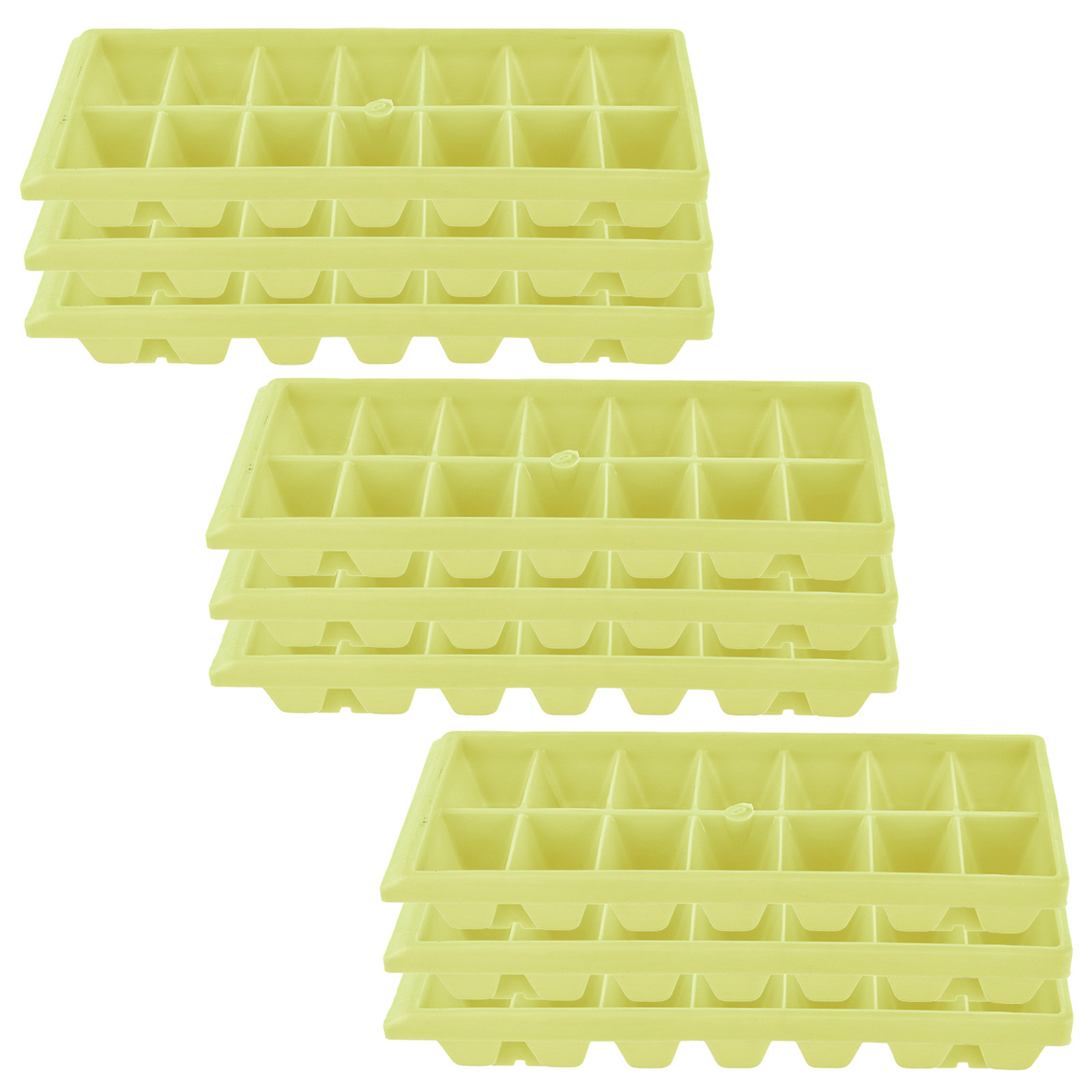 Kuber Industries Plastic Ice Cube Tray Set With 14 Section-(Green)-HS43KUBMART25759