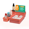 Kuber Industries Plastic Interlocking Desk Drawer Organizer Trays for Home and Office | Cutlery Tray for Kitchen Drawers Organisers | Vanity, Makeup and Dressing Table Organiser | Light Pink