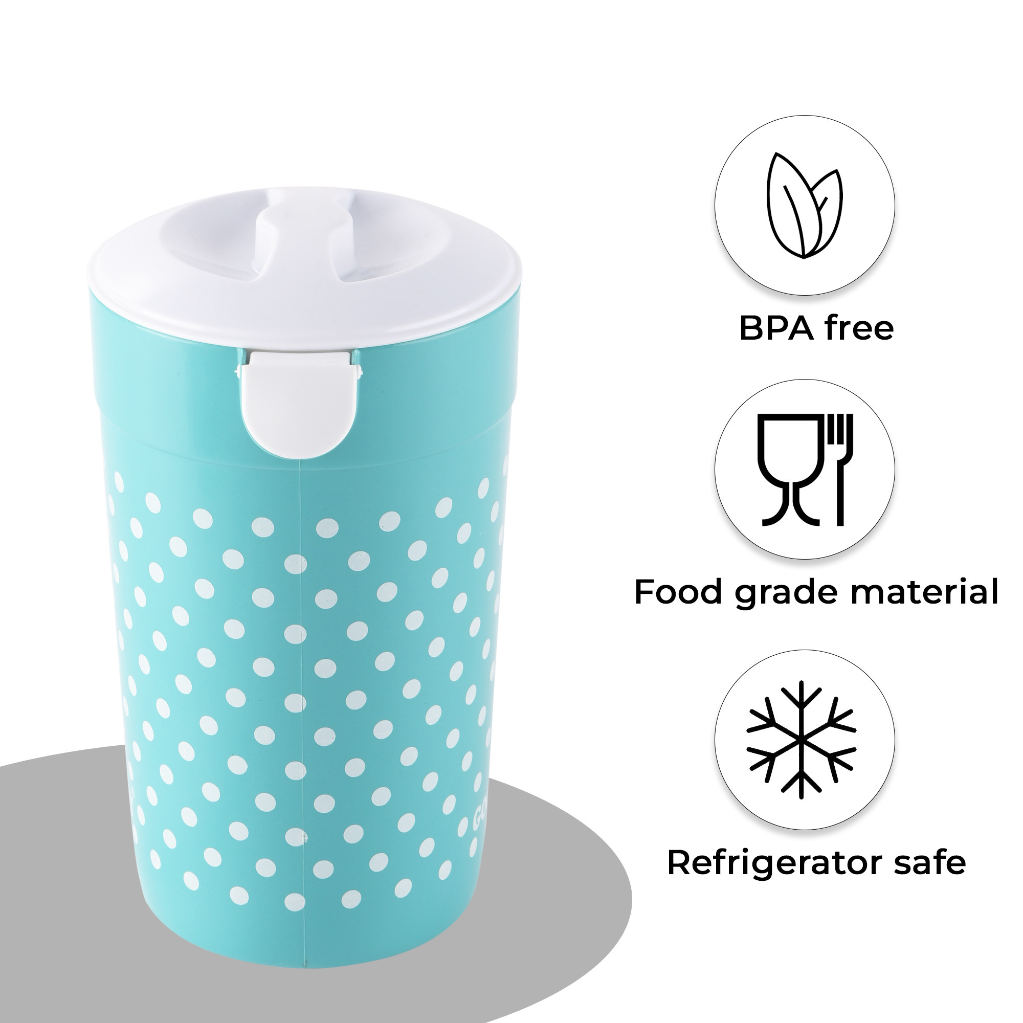 Kuber Industries Plastic Jug for Kitchen  2 Ltr  Multipurpose Jug for Water Milk  Juice  Perfect for Daily Use in Kitchen Home Office  Events  Polka Dot Print - Green