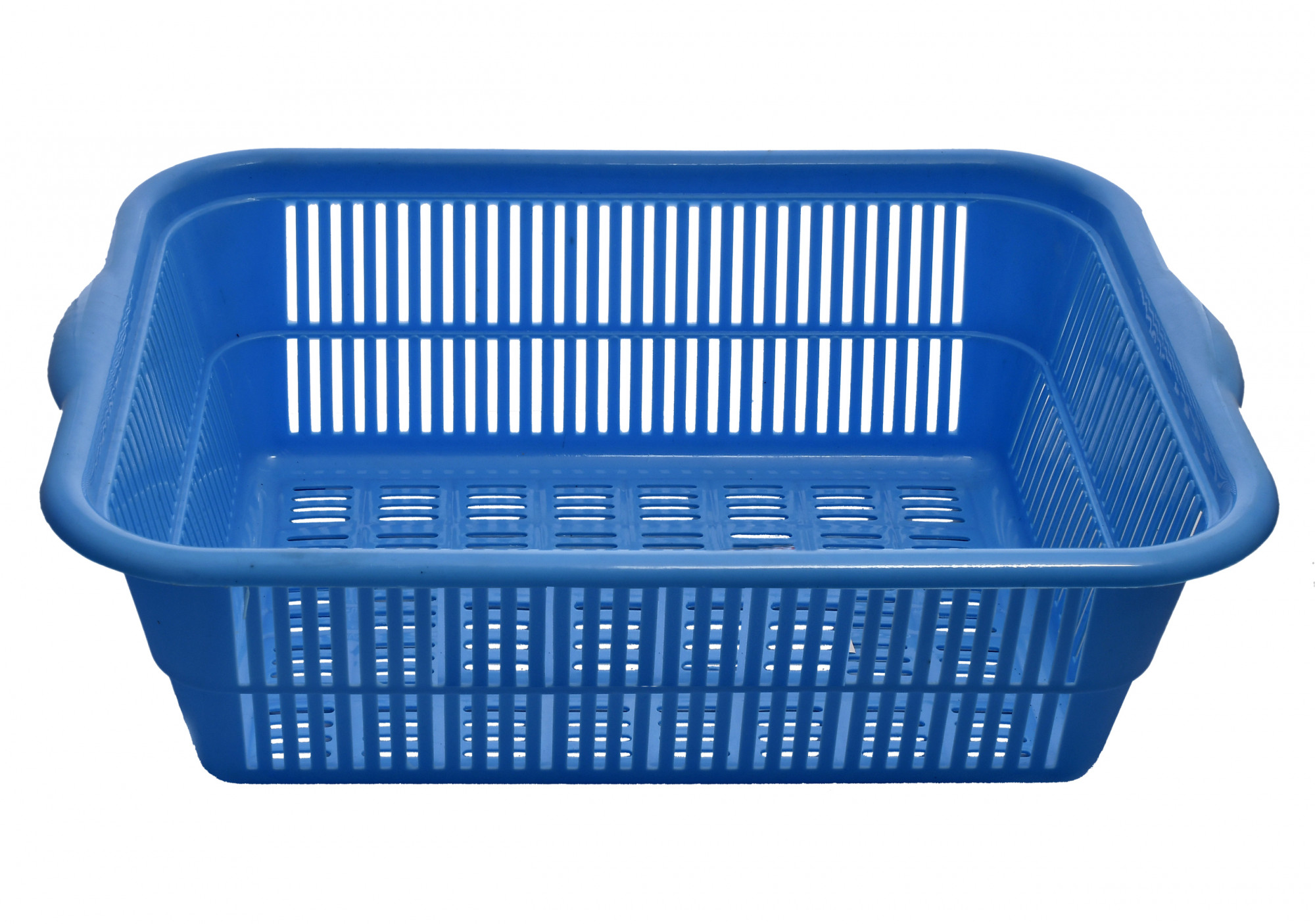 Kuber Industries Plastic Kitchen Dish Rack Drainer Vegetables And Fruits Basket Dish Rack Multipurpose Organizers ,Medium Size,Blue & Red