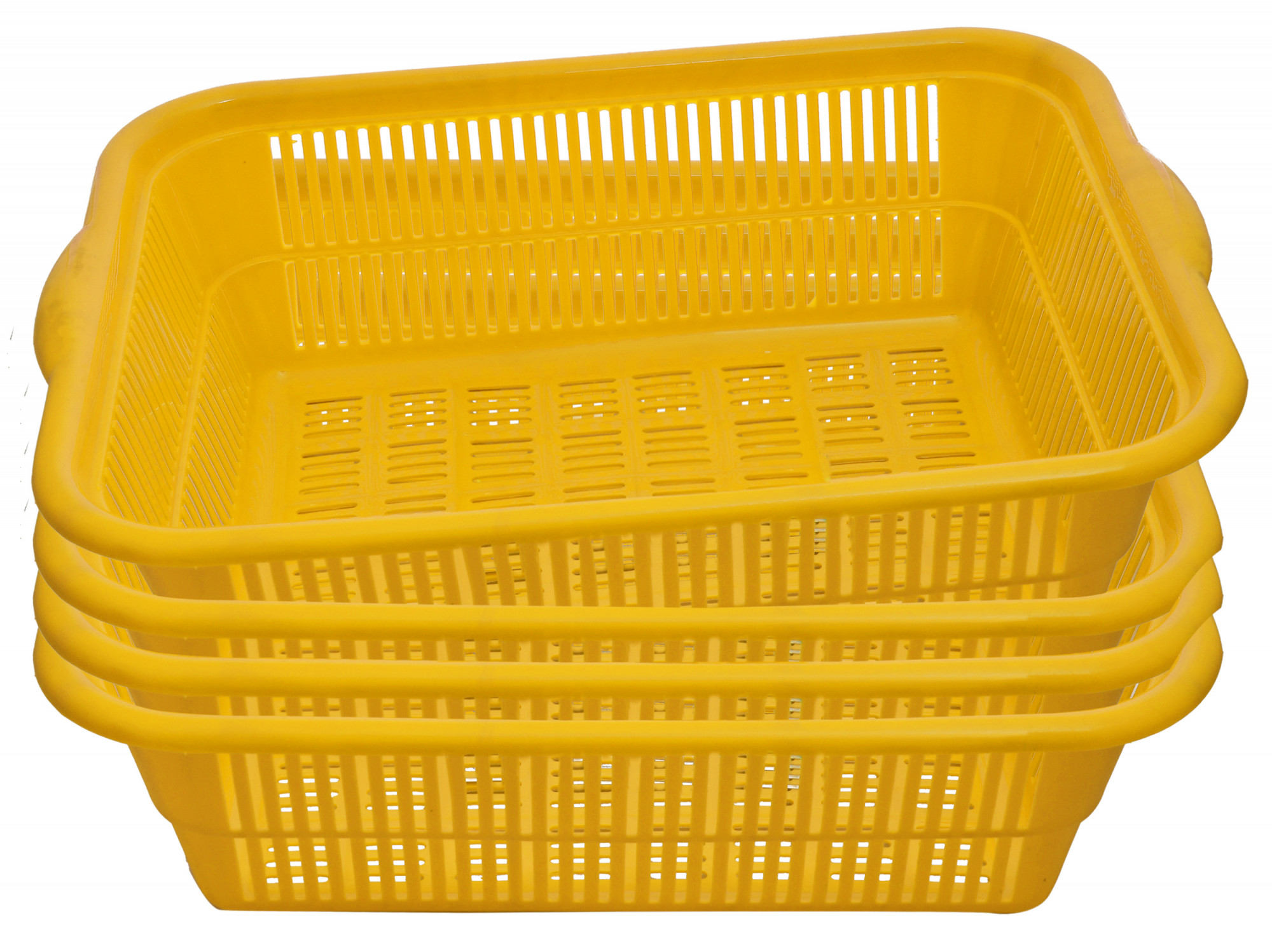 Kuber Industries Plastic Kitchen Small Size Dish Rack Drainer Vegetables And Fruits Washing Basket Dish Rack Multipurpose Organizers (Yellow)-KUBMART586