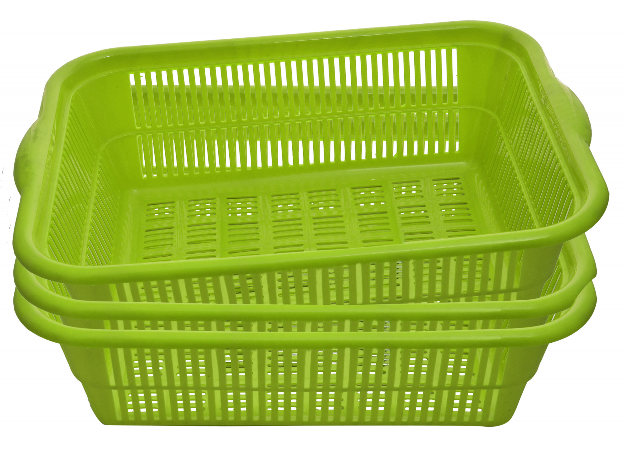 Kuber Industries Plastic Kitchen Small Size Dish Rack Drainer Vegetables And Fruits Washing Basket Dish Rack Multipurpose Organizers (Green)-KUBMART1682