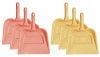 Kuber Industries Plastic Lightweight 12&quot; Dustpan With Comfort Grip Handle for Easy Sweep Broom, Pack of 6 (Pink &amp; Cream)
