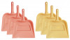 Kuber Industries Plastic Lightweight 12&quot; Dustpan With Comfort Grip Handle for Easy Sweep Broom, Pack of 6 (Pink &amp; Cream)