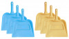 Kuber Industries Plastic Lightweight 12&quot; Dustpan With Comfort Grip Handle for Easy Sweep Broom, Pack of 6 (Blue &amp; Cream)