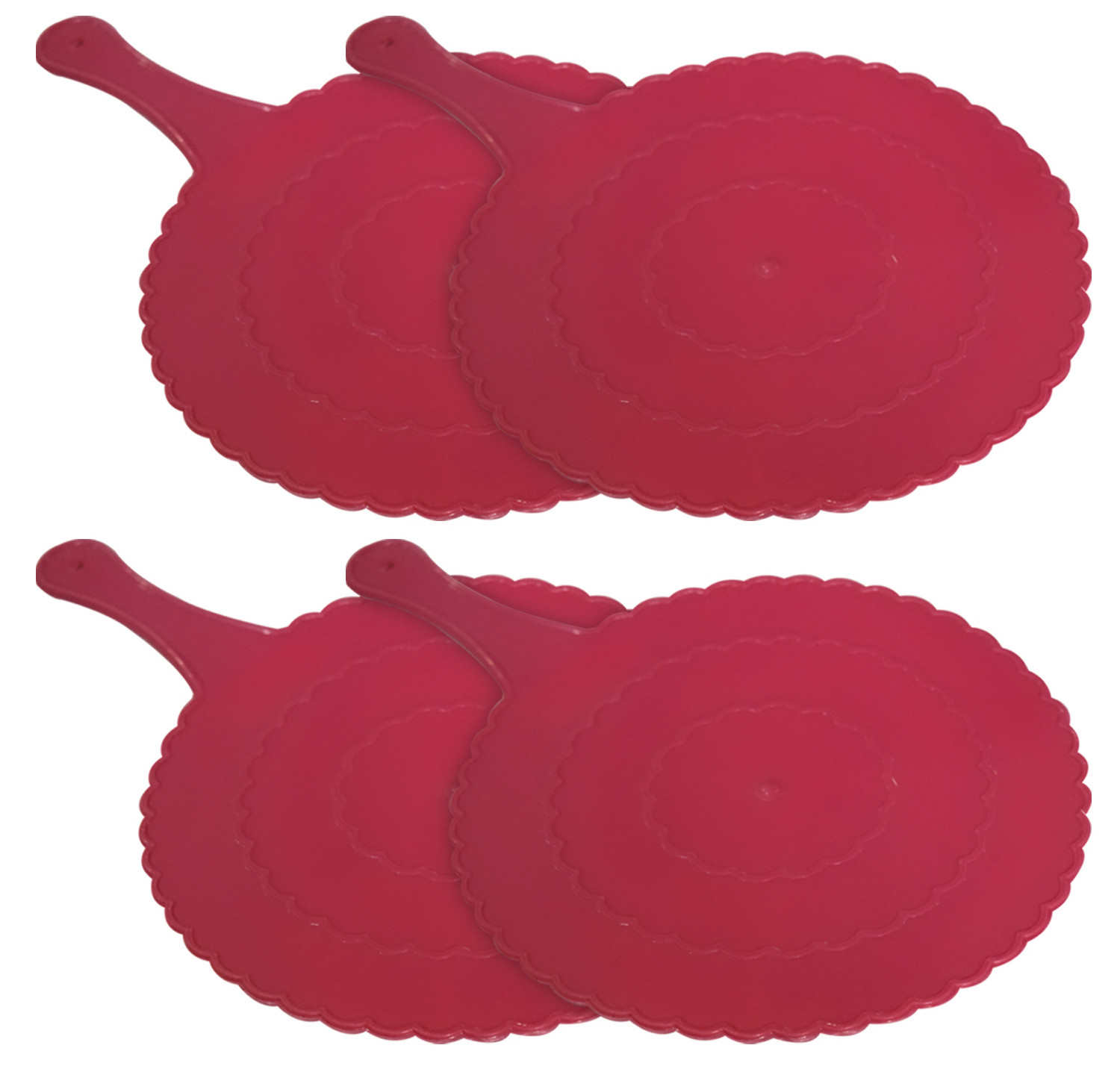 Kuber Industries Plastic Lightweight Handfan|Hath Pankha|Beejna for Natural Cooling Air Home Decor and Travel Useful(Pink)