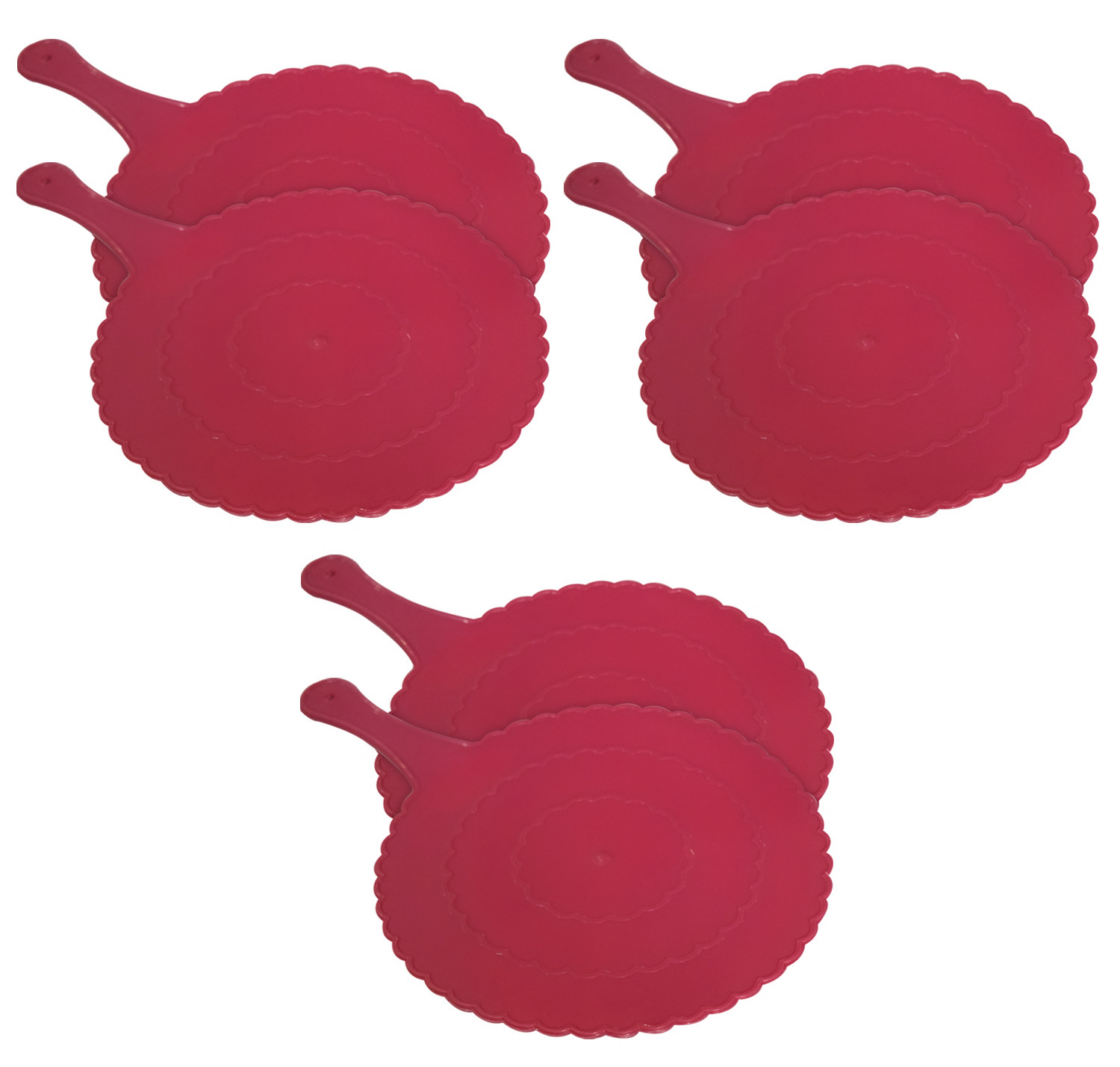 Kuber Industries Plastic Lightweight Handfan|Hath Pankha|Beejna for Natural Cooling Air Home Decor and Travel Useful(Pink)