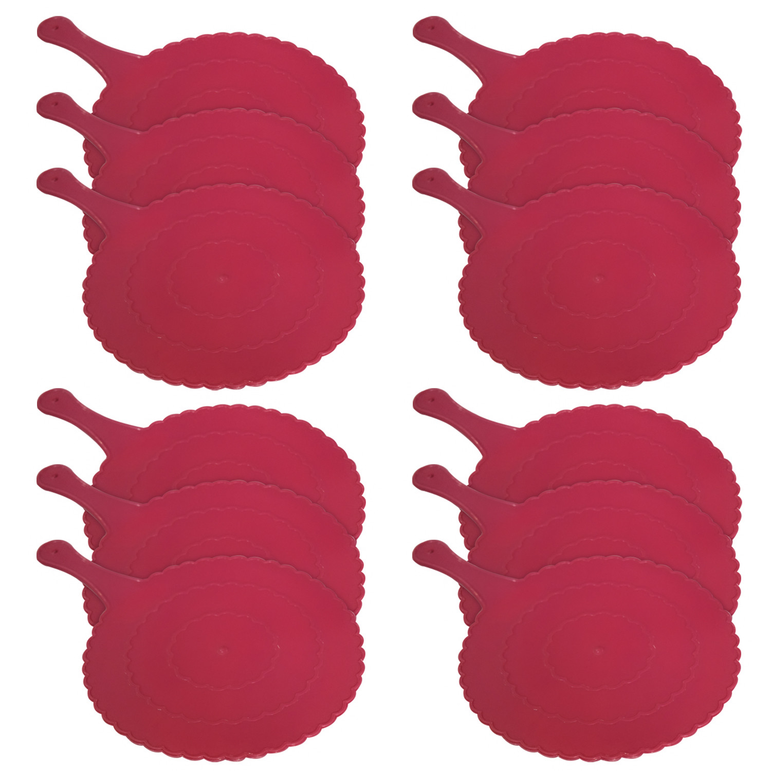 Kuber Industries Plastic Lightweight Handfan|Hath Pankha|Beejna for Natural Cooling Air Home Decor and Travel Useful(Pink)
