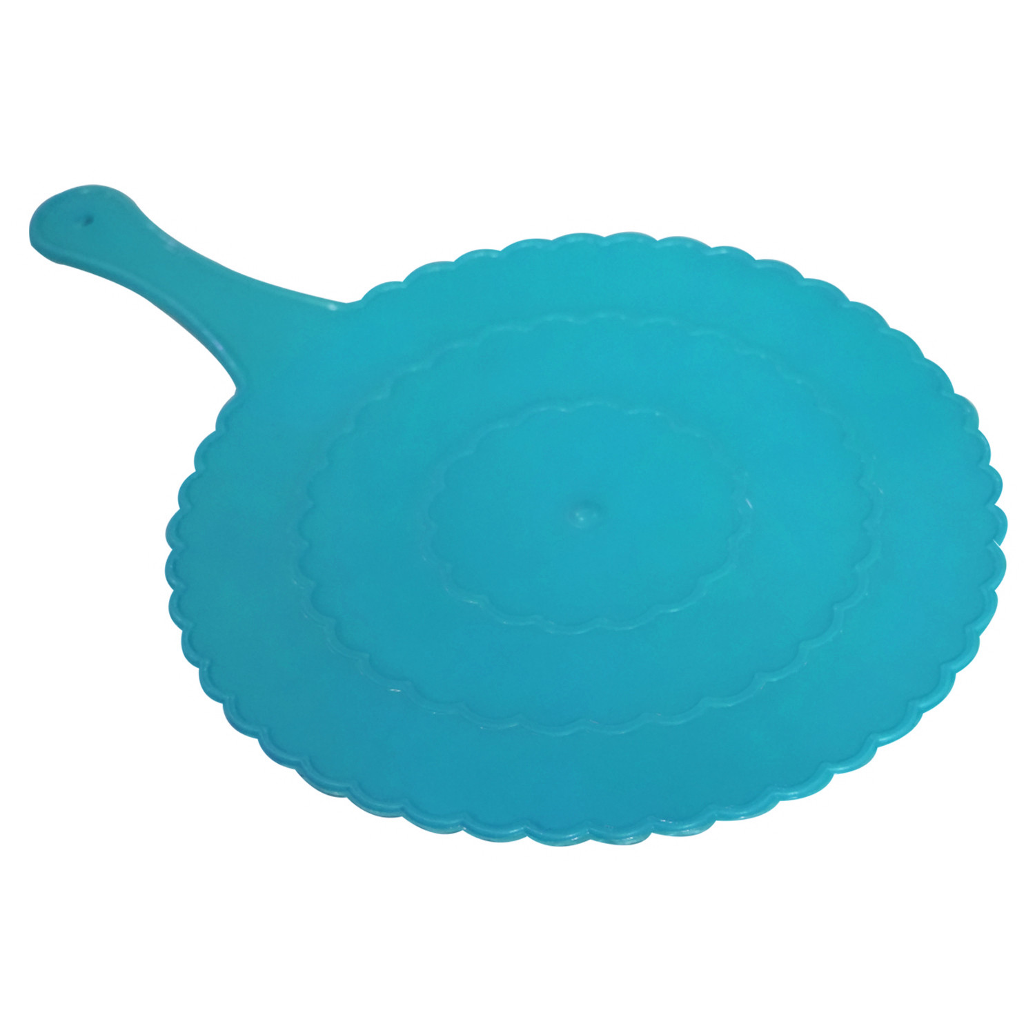 Kuber Industries Plastic Lightweight Handfan|Hath Pankha|Beejna for Natural Cooling Air Home Decor and Travel Useful,(Blue)