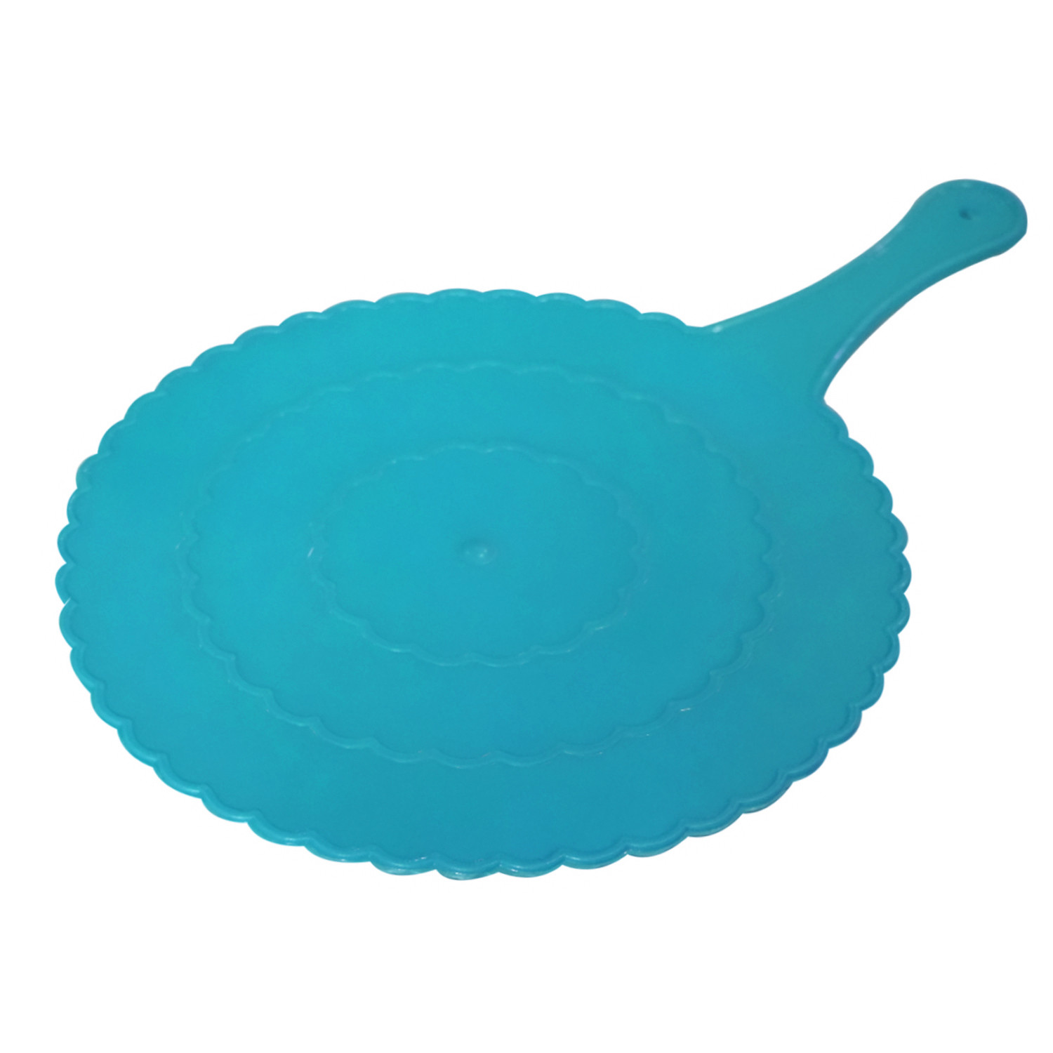 Kuber Industries Plastic Lightweight Handfan|Hath Pankha|Beejna for Natural Cooling Air Home Decor and Travel Useful,(Blue)