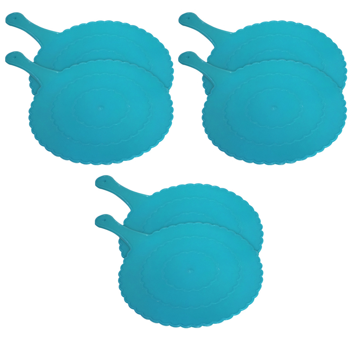 Kuber Industries Plastic Lightweight Handfan|Hath Pankha|Beejna for Natural Cooling Air Home Decor and Travel Useful,(Blue)