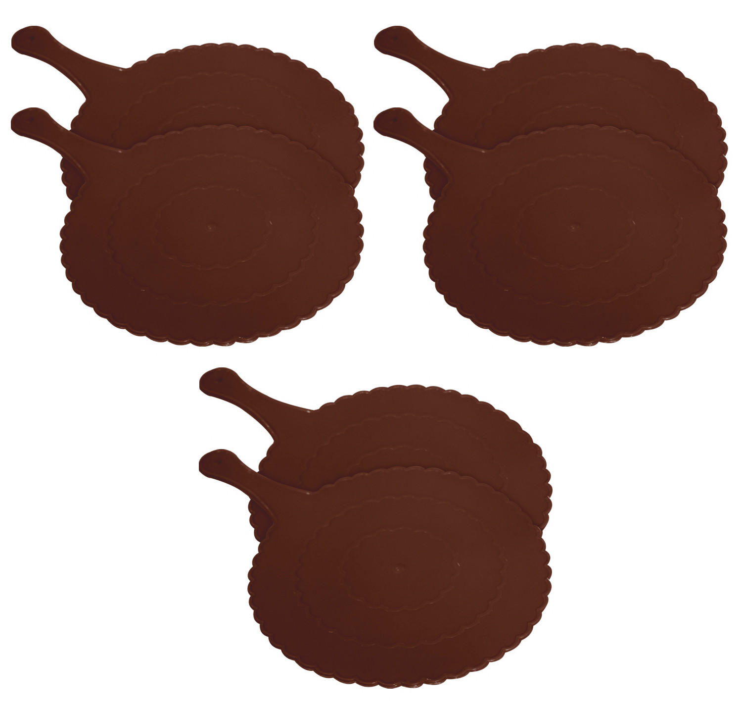 Kuber Industries Plastic Lightweight Handfan|Hath Pankha|Beejna for Natural Cooling Air Home Decor and Travel Useful,(Brown)