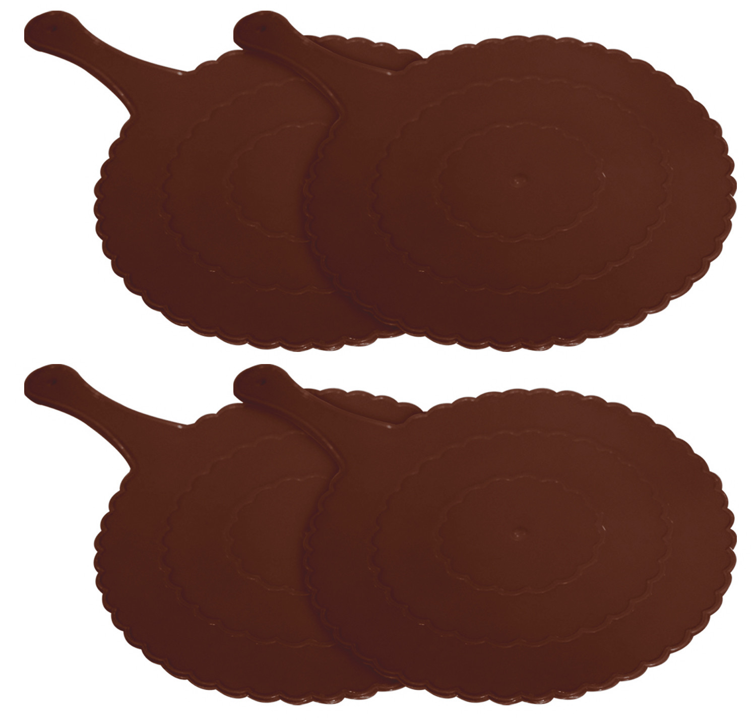 Kuber Industries Plastic Lightweight Handfan|Hath Pankha|Beejna for Natural Cooling Air Home Decor and Travel Useful,(Brown)