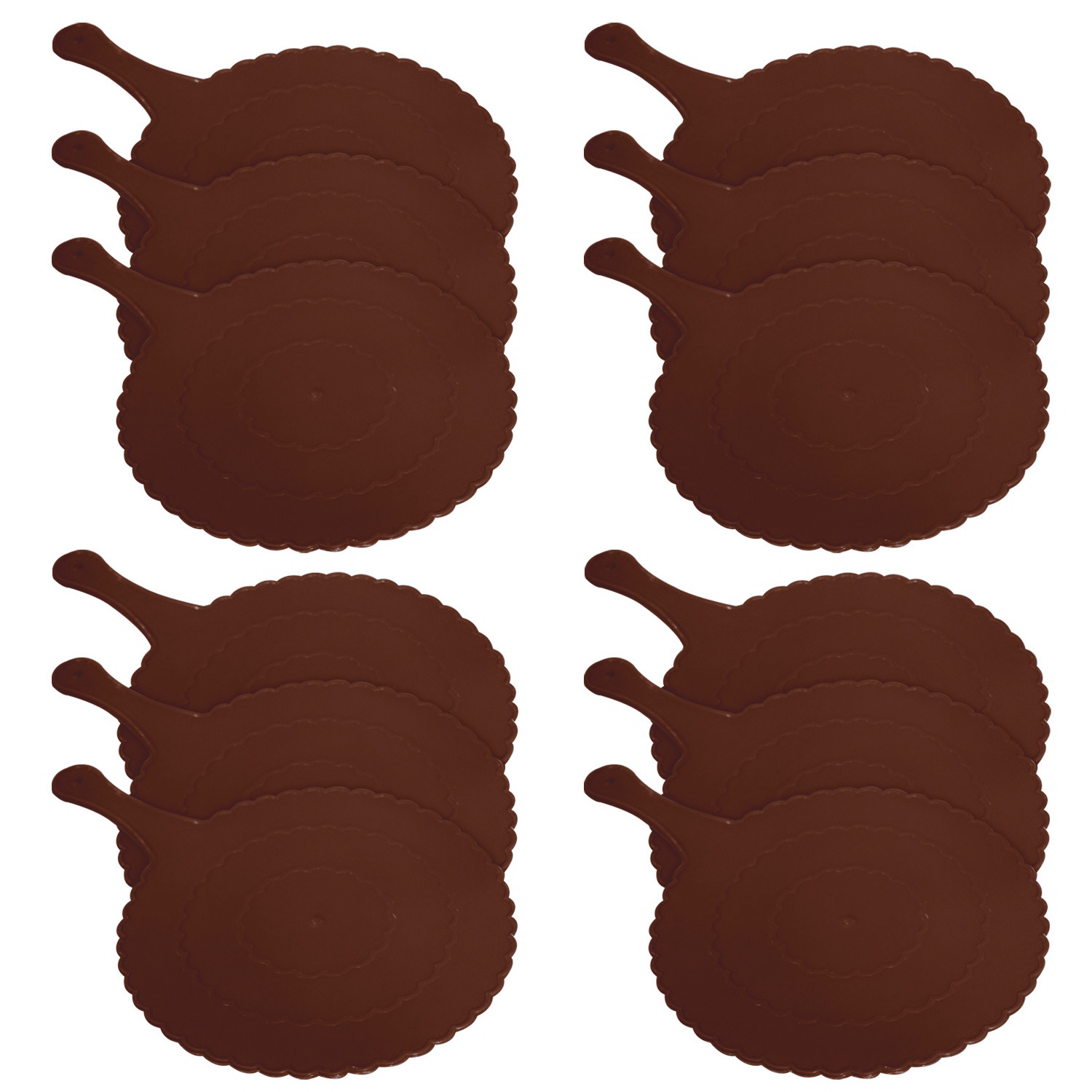 Kuber Industries Plastic Lightweight Handfan|Hath Pankha|Beejna for Natural Cooling Air Home Decor and Travel Useful,(Brown)