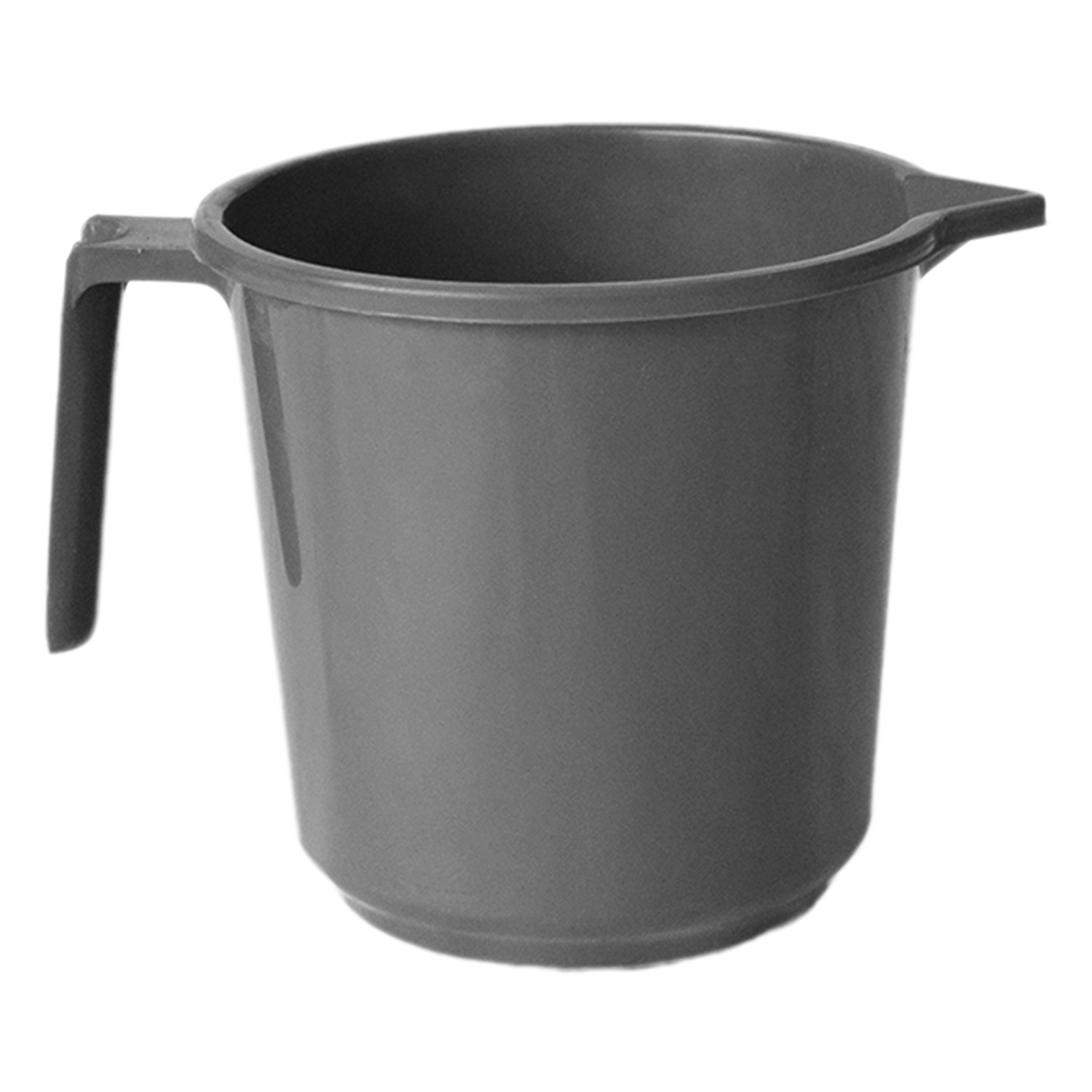 Kuber Industries Plastic Lightweight, Unbreakable Bathroom Mug 1.5 Litre- Pack of 2 (Grey) 54KM3905