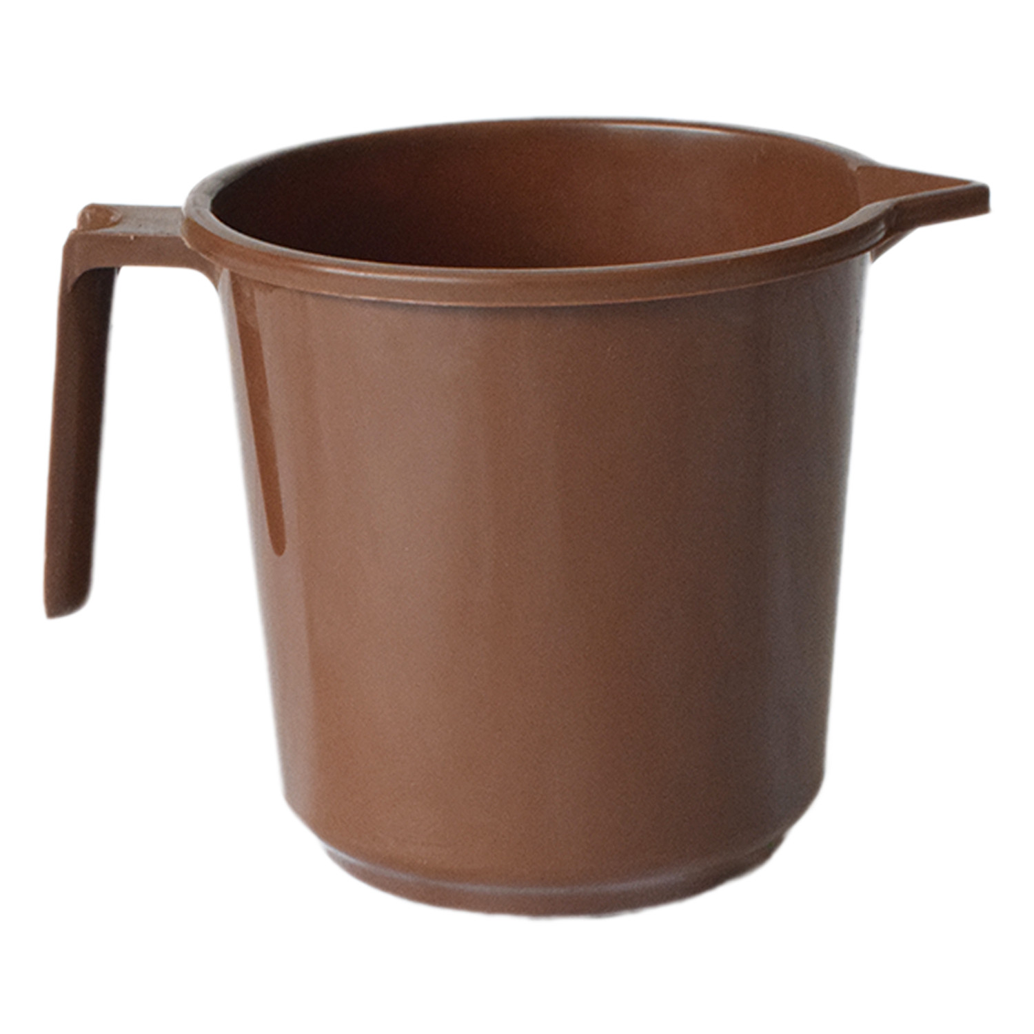 Kuber Industries Plastic Lightweight, Unbreakable Bathroom Mug 1.5 Litre (Brown) 54KM3913