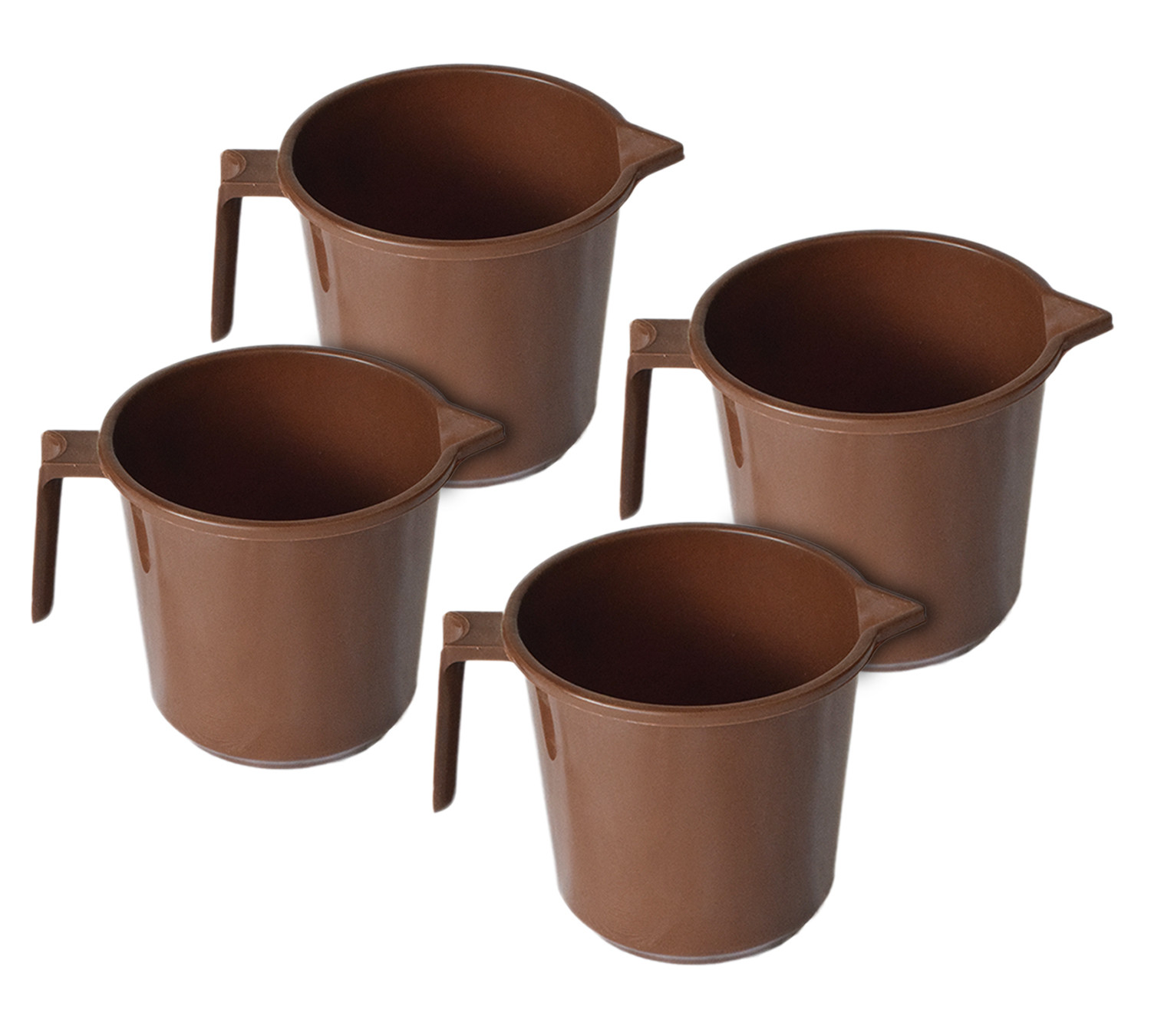 Kuber Industries Plastic Lightweight, Unbreakable Bathroom Mug 1.5 Litre (Brown) 54KM3913