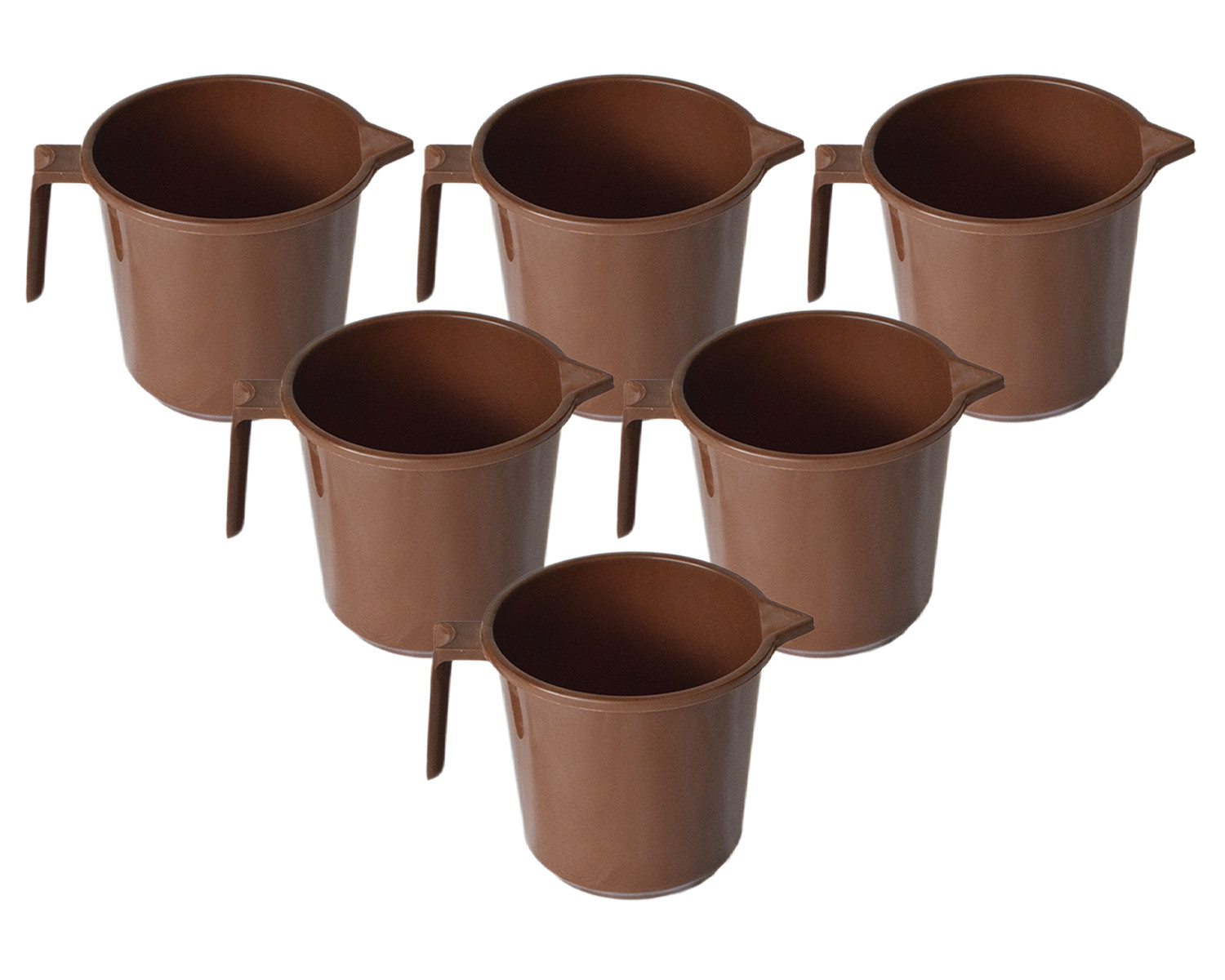 Kuber Industries Plastic Lightweight, Unbreakable Bathroom Mug 1.5 Litre (Brown) 54KM3913