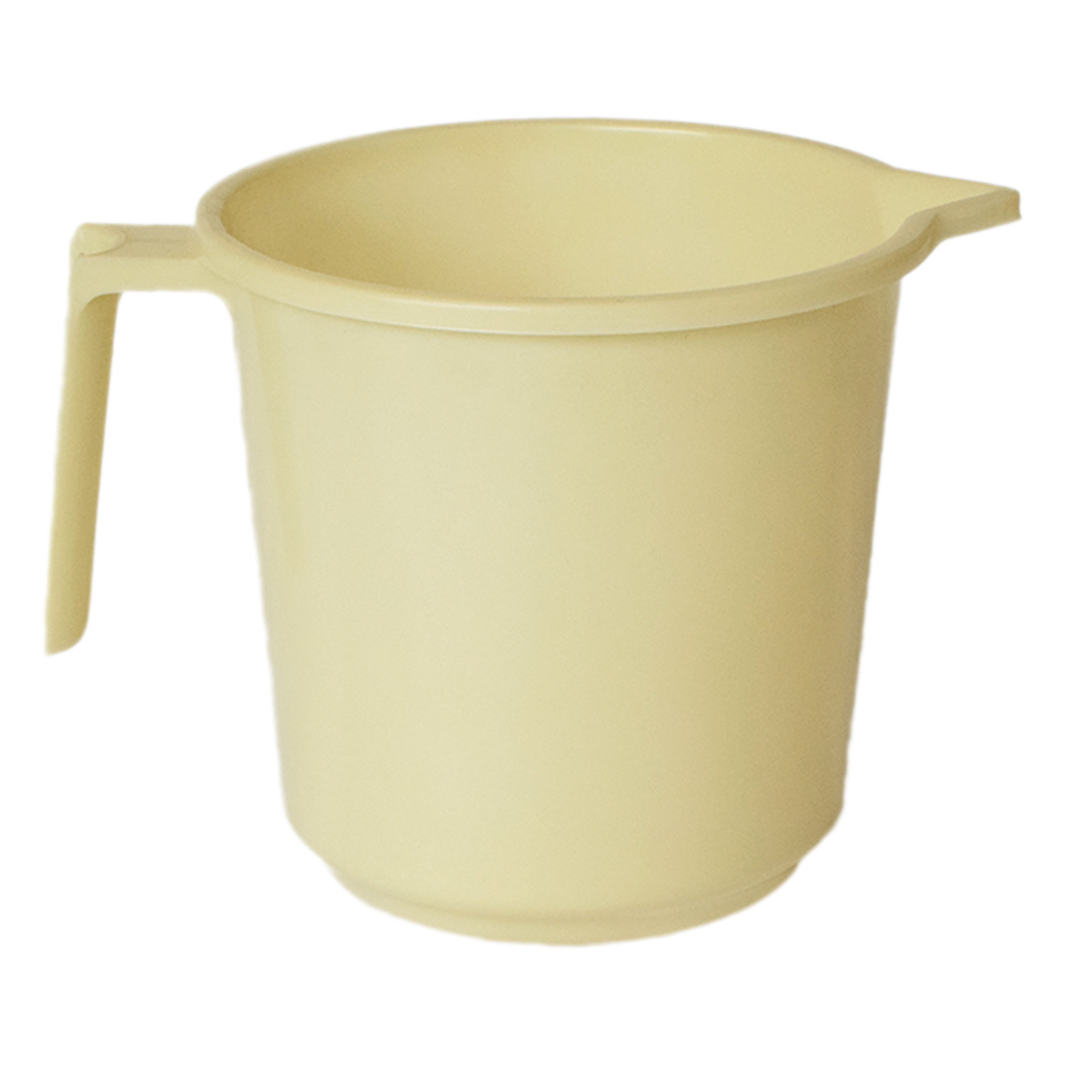 Kuber Industries Plastic Lightweight, Unbreakable Bathroom Mug 1.5 Litre (Cream) 54KM3909