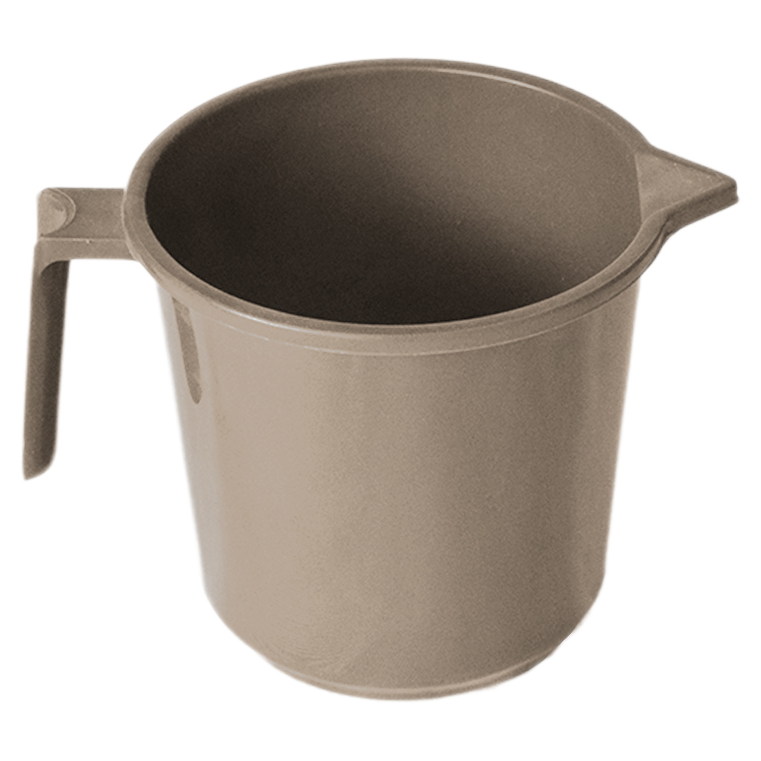 Kuber Industries Plastic Lightweight, Unbreakable Bathroom Mug 1.5 Litre-(Light Brown) 54KM3917