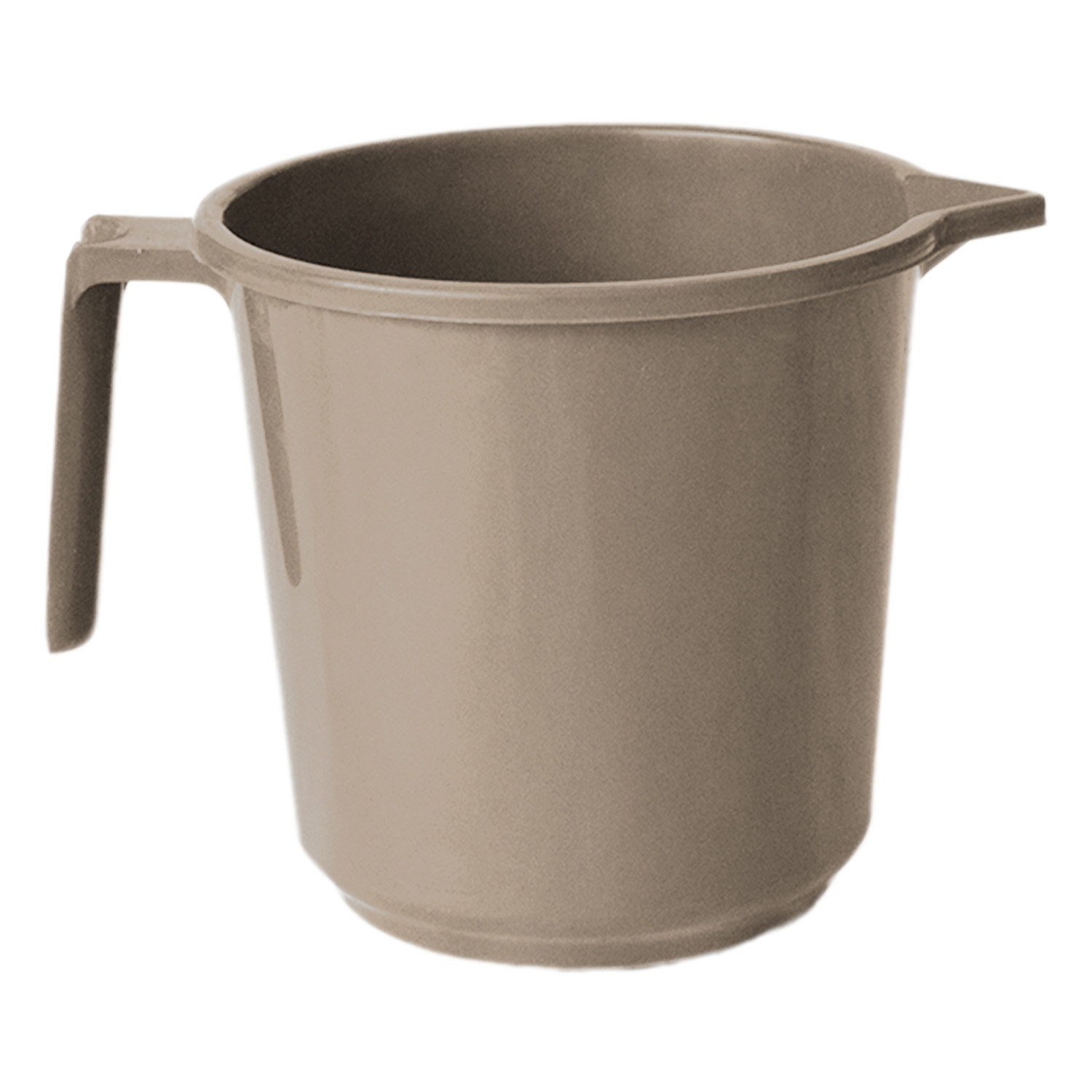 Kuber Industries Plastic Lightweight, Unbreakable Bathroom Mug 1.5 Litre-(Light Brown) 54KM3917