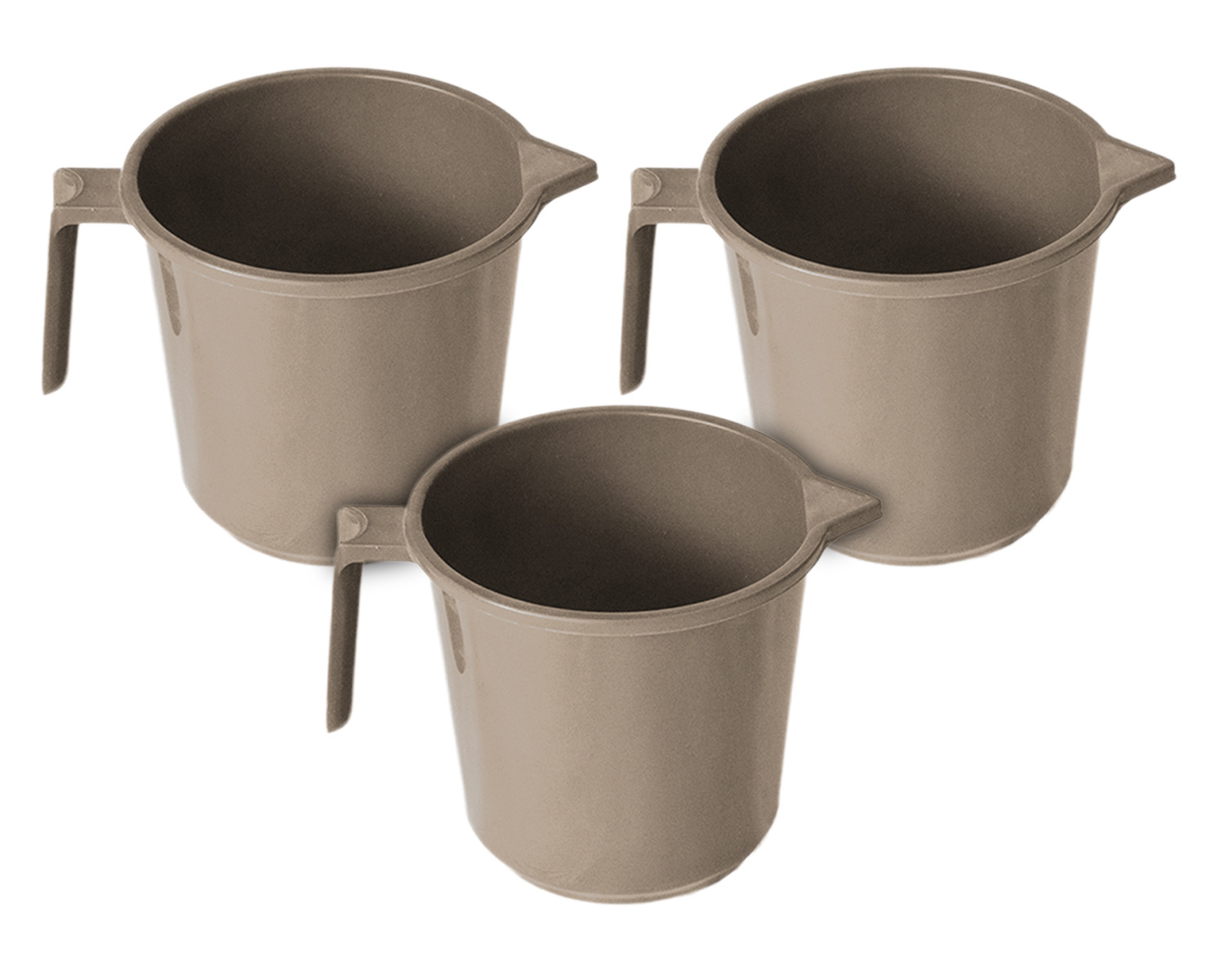 Kuber Industries Plastic Lightweight, Unbreakable Bathroom Mug 1.5 Litre-(Light Brown) 54KM3917