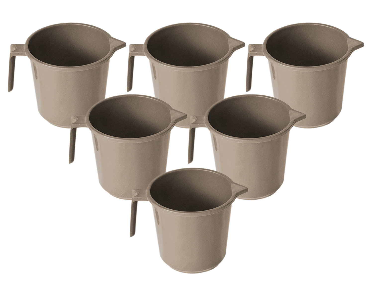 Kuber Industries Plastic Lightweight, Unbreakable Bathroom Mug 1.5 Litre-(Light Brown) 54KM3917