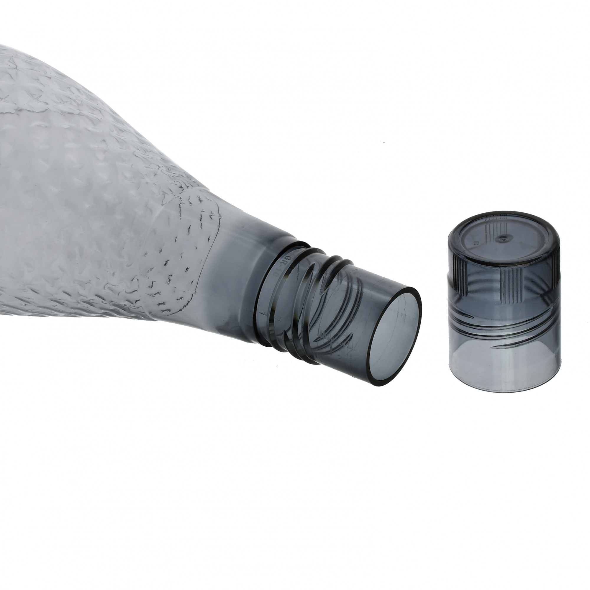 Kuber Industries Plastic Magna Fridge Water Bottle Set with Lid (1000ml, Black)-KUBMART460