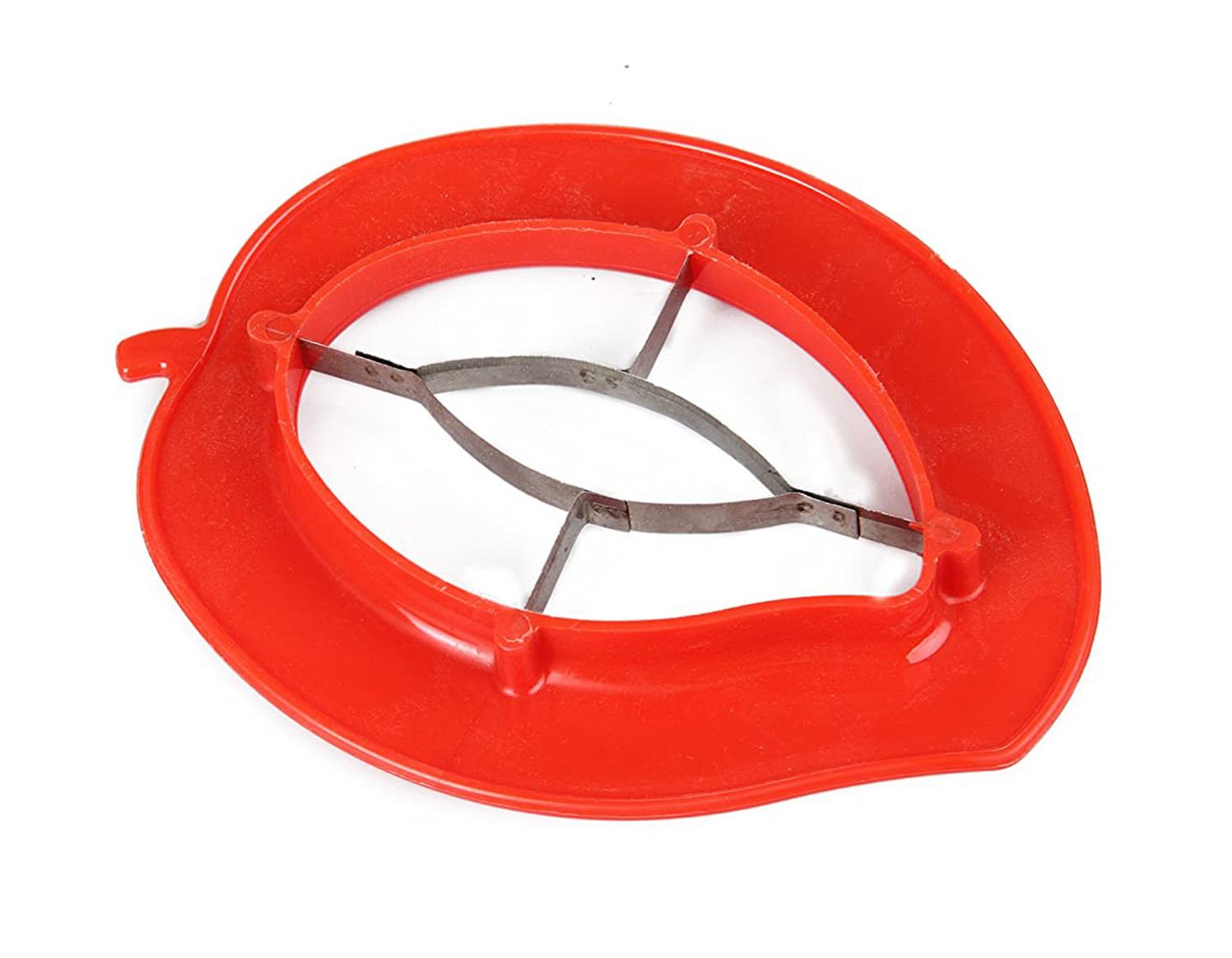 Kuber Industries Plastic Mango Cutter Chopper Slicer Tool Slicing Machine Stainless Steel Blade (Multi)