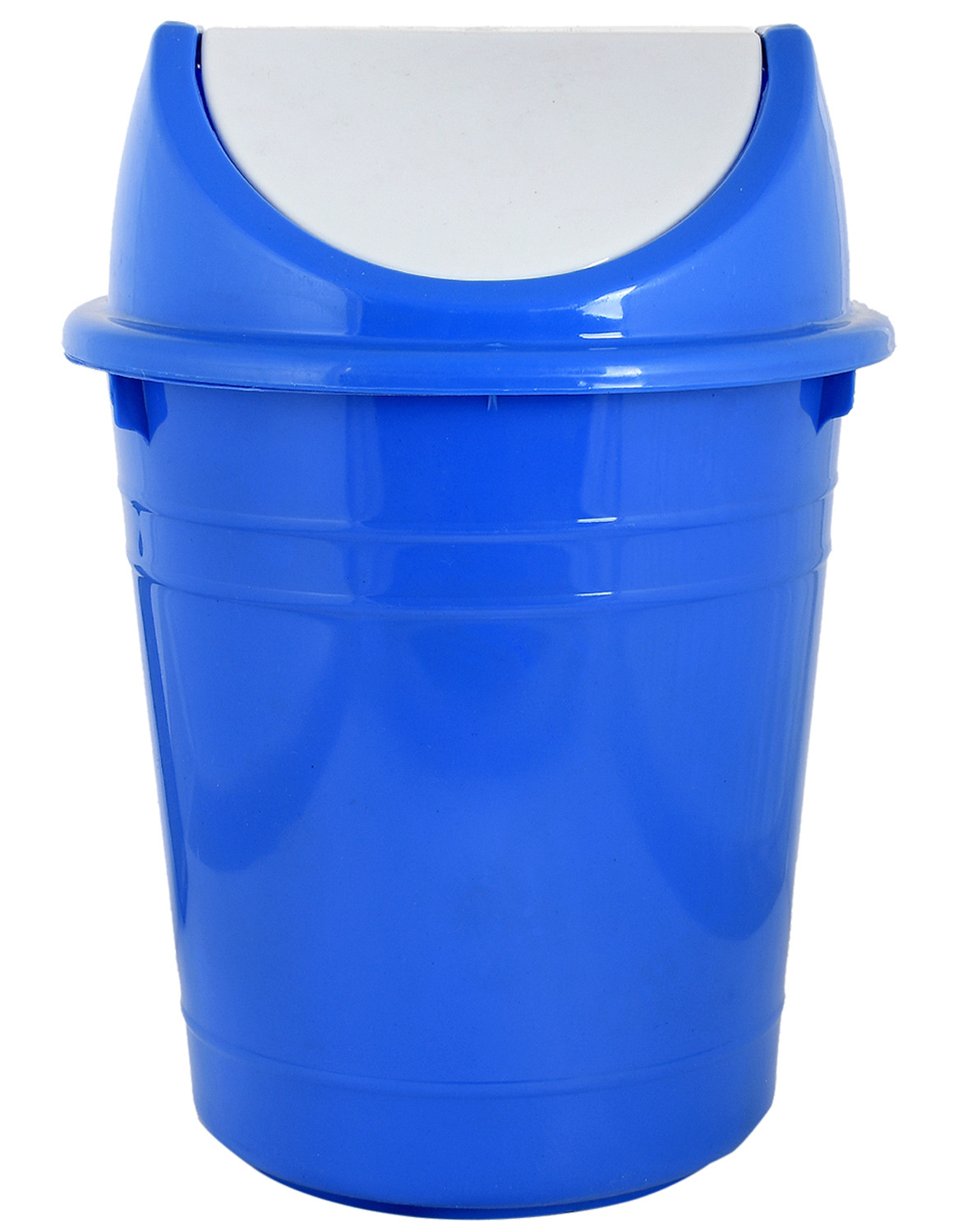 Kuber Industries Plastic Medium Size Swing Lid Garbage Waste Dustbin for Home, Office, Factory, 10 Liters (Blue) -CTKTC38707