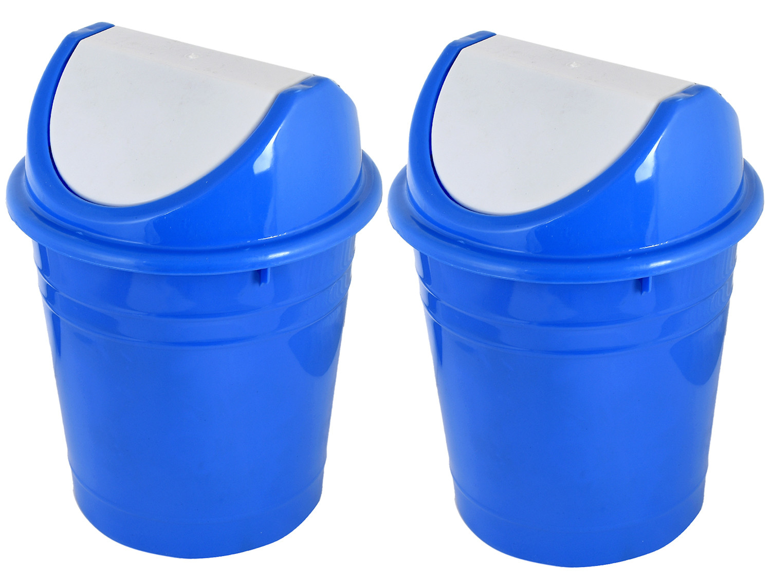 Kuber Industries Plastic Medium Size Swing Lid Garbage Waste Dustbin for Home, Office, Factory, 10 Liters (Blue) -CTKTC38707