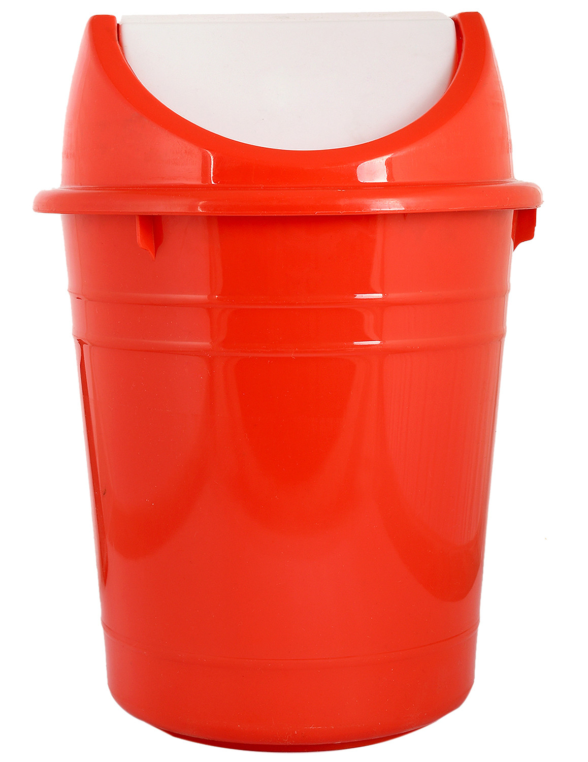 Kuber Industries Plastic Medium Size Swing Lid Garbage Waste Dustbin for Home, Office, Factory, 10 Liters (Red) -CTKTC38713