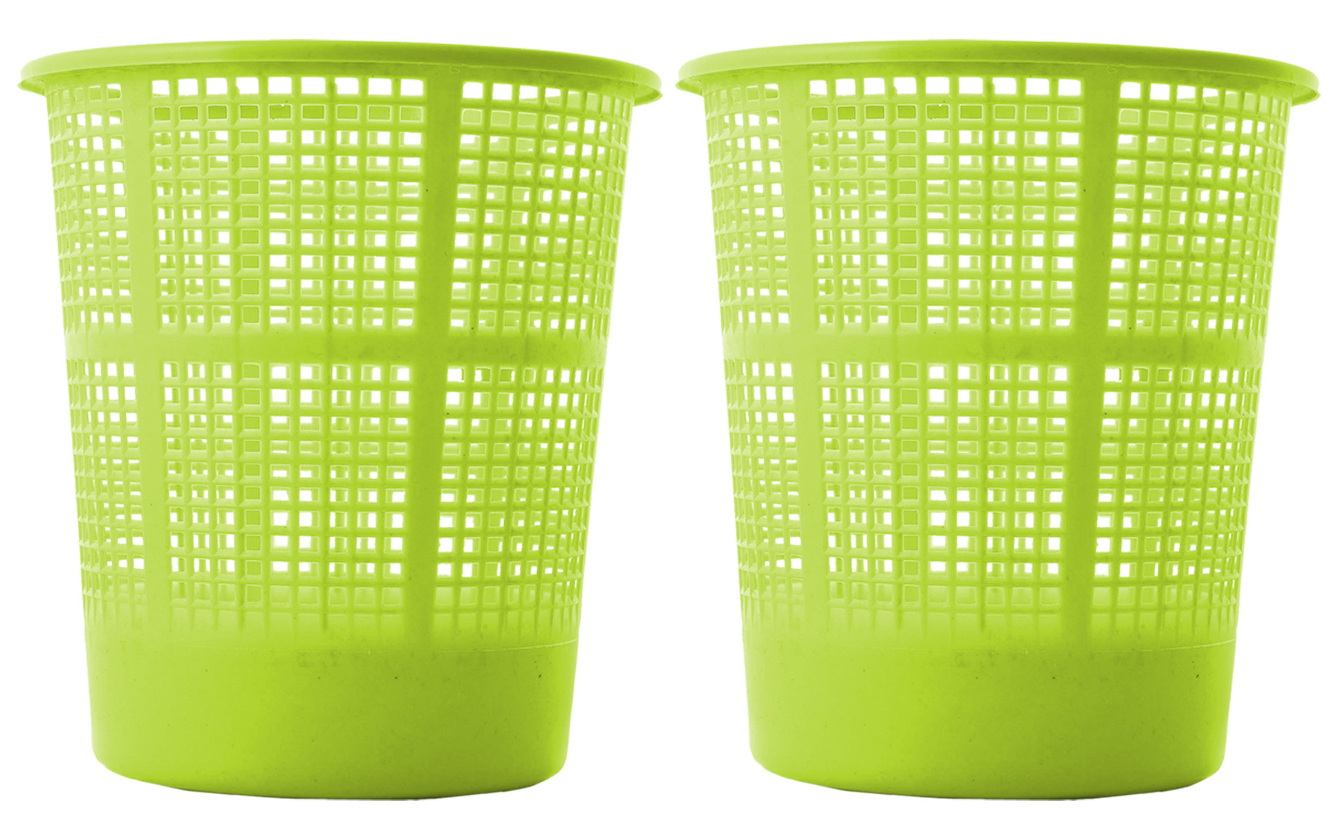Kuber Industries Plastic Mesh Dustbin Garbage Bin for Office use, School, Bedroom,Kids Room, Home, Multi Purpose,5 Liters (Green)-KUBMART220