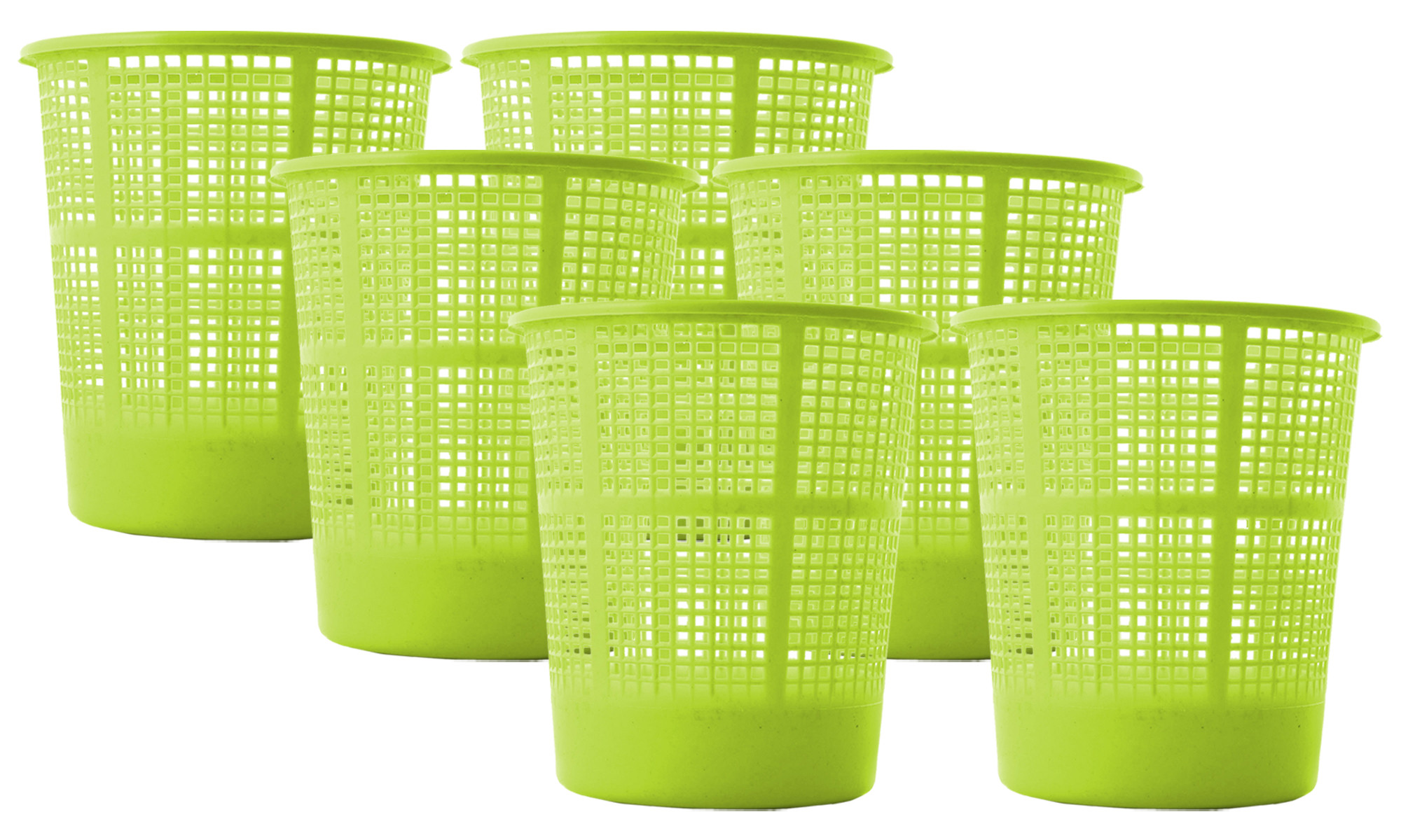 Kuber Industries Plastic Mesh Dustbin Garbage Bin for Office use, School, Bedroom,Kids Room, Home, Multi Purpose,5 Liters (Green)-KUBMART220