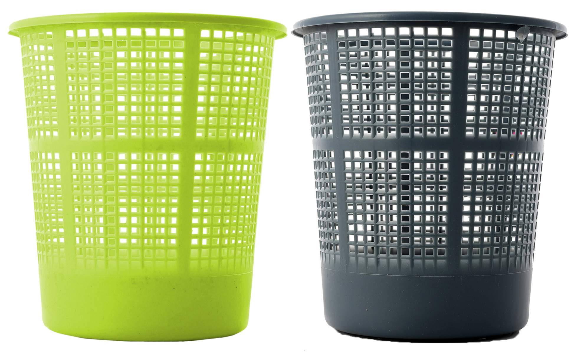 Kuber Industries Plastic Mesh Dustbin Garbage Bin for Office use, School, Bedroom,Kids Room, Home, Multi Purpose,5 Liters (Grey & Green)-KUBMART262
