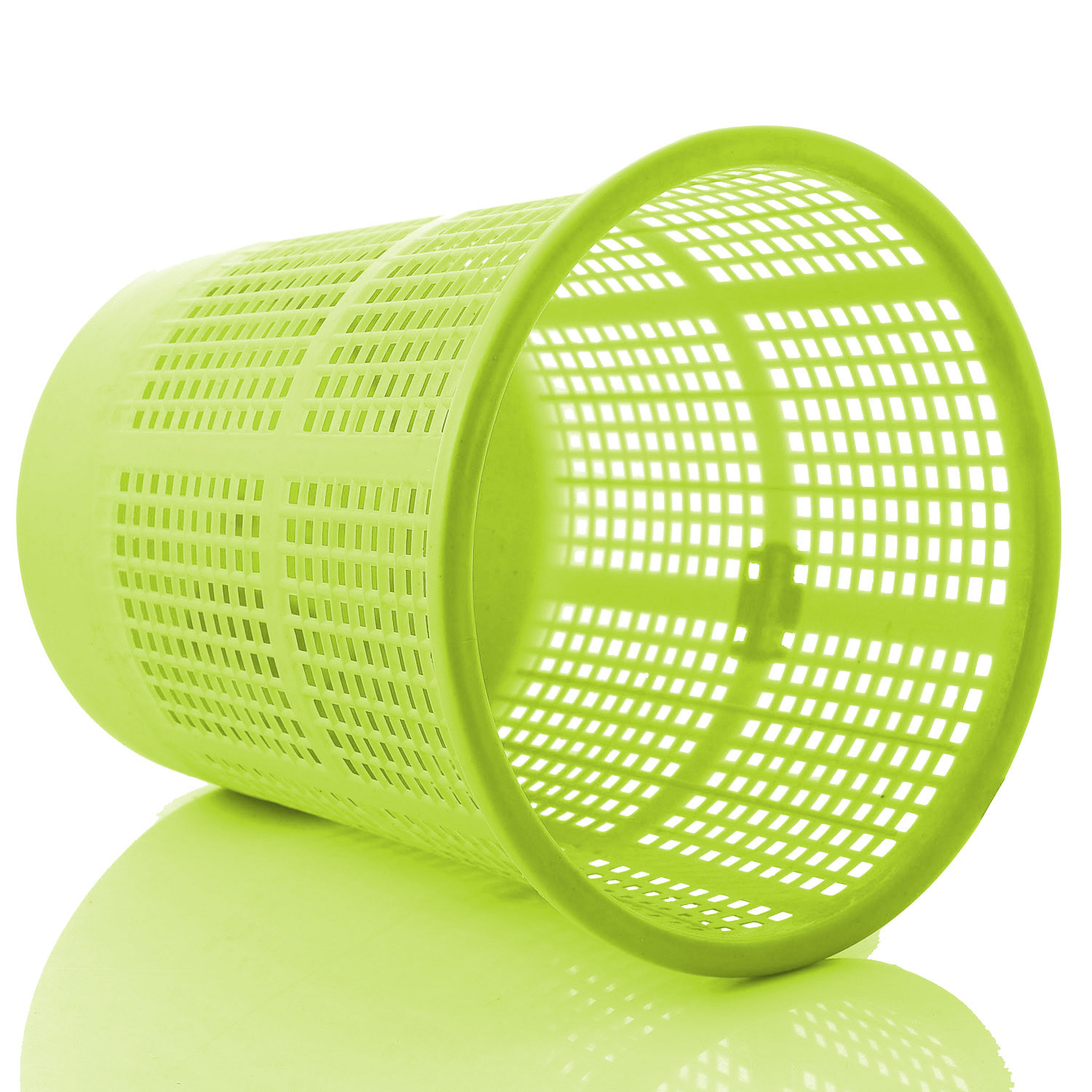 Kuber Industries Plastic Mesh Dustbin Garbage Bin for Office use, School, Bedroom,Kids Room, Home, Multi Purpose,5 Liters (Blue & Brown & Green)-KUBMART274