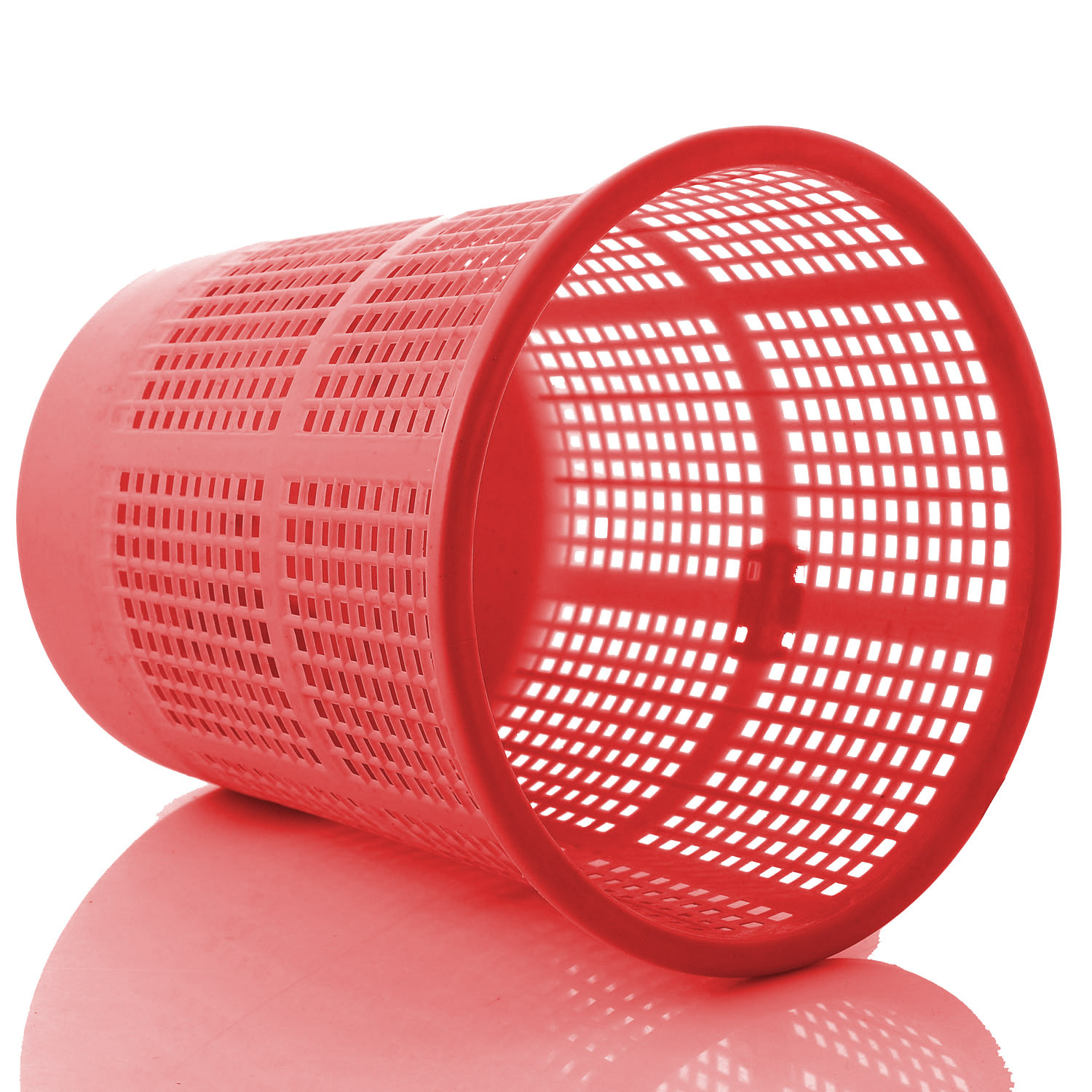 Kuber Industries Plastic Mesh Dustbin Garbage Bin for Office use, School, Bedroom,Kids Room, Home, Multi Purpose,5 Liters (Green & Red & Pink)-KUBMART290