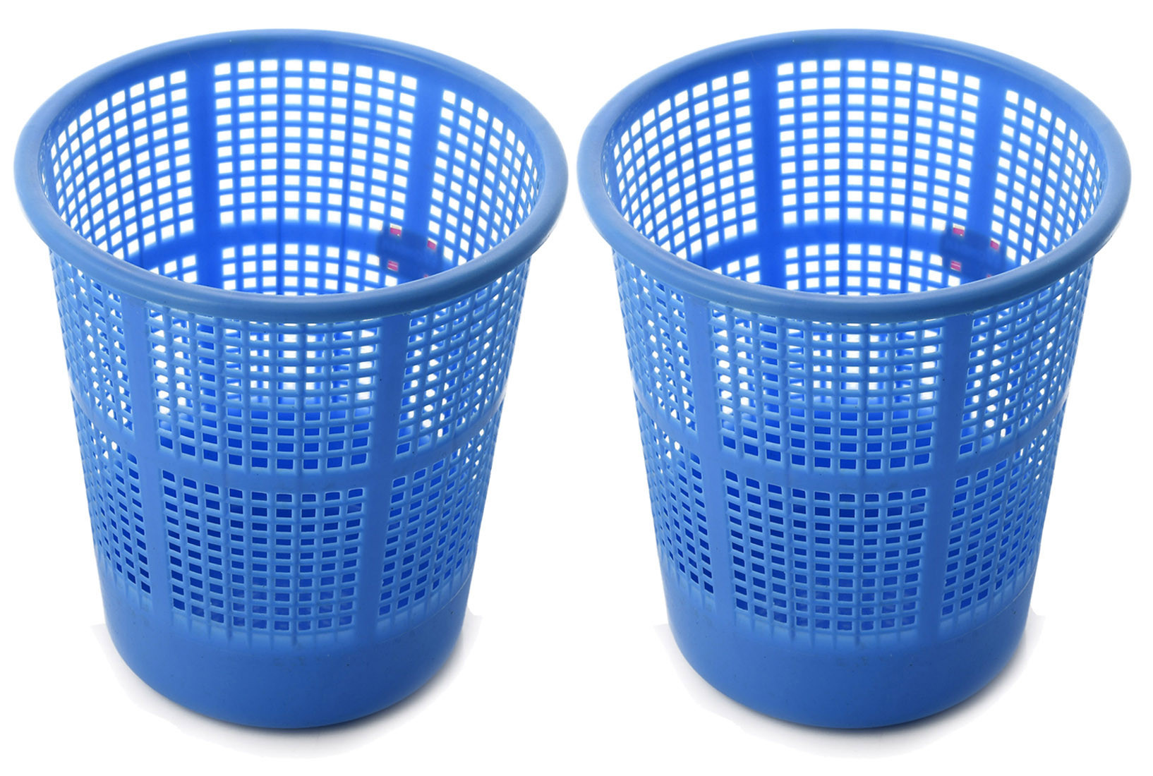 Kuber Industries Plastic Mesh Dustbin Garbage Bin for Office use, School, Bedroom,Kids Room, Home, Multi Purpose,5 Liters (Blue)