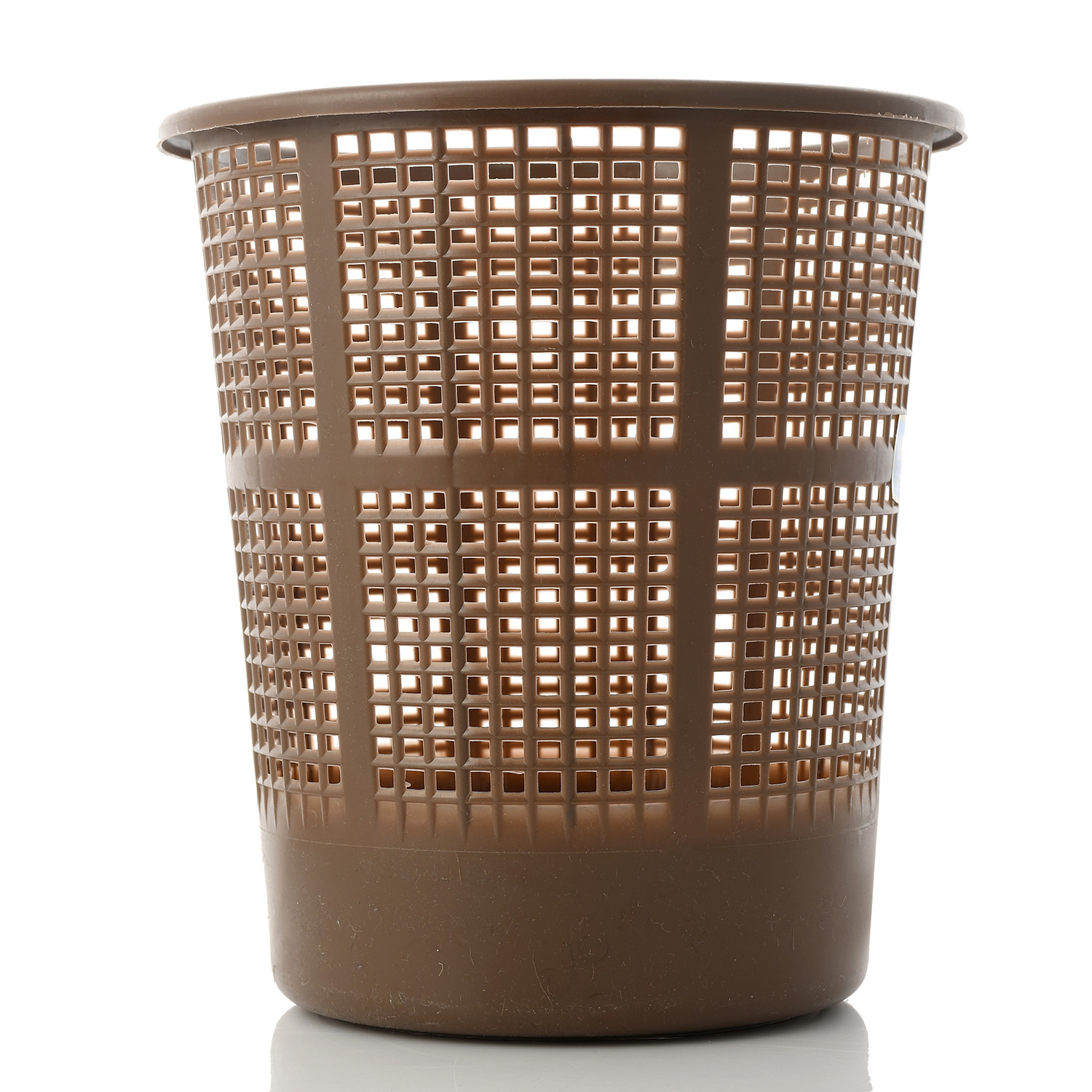 Kuber Industries Plastic Mesh Dustbin Garbage Bin for Office use, School, Bedroom,Kids Room, Home, Multi Purpose,5 Liters (Brown)