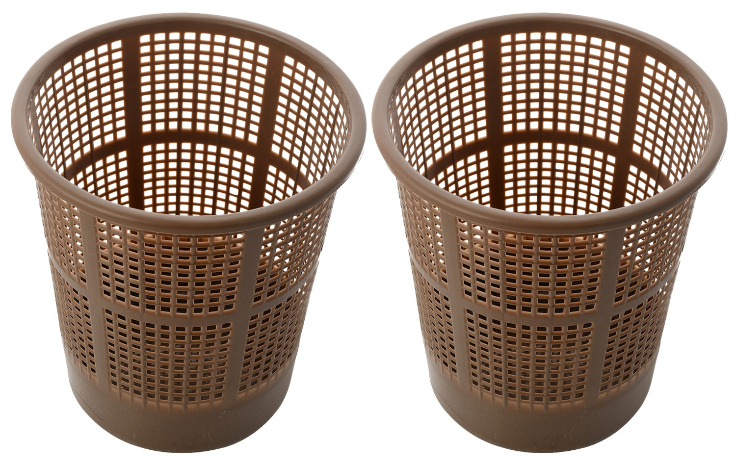 Kuber Industries Plastic Mesh Dustbin Garbage Bin for Office use, School, Bedroom,Kids Room, Home, Multi Purpose,5 Liters (Brown)