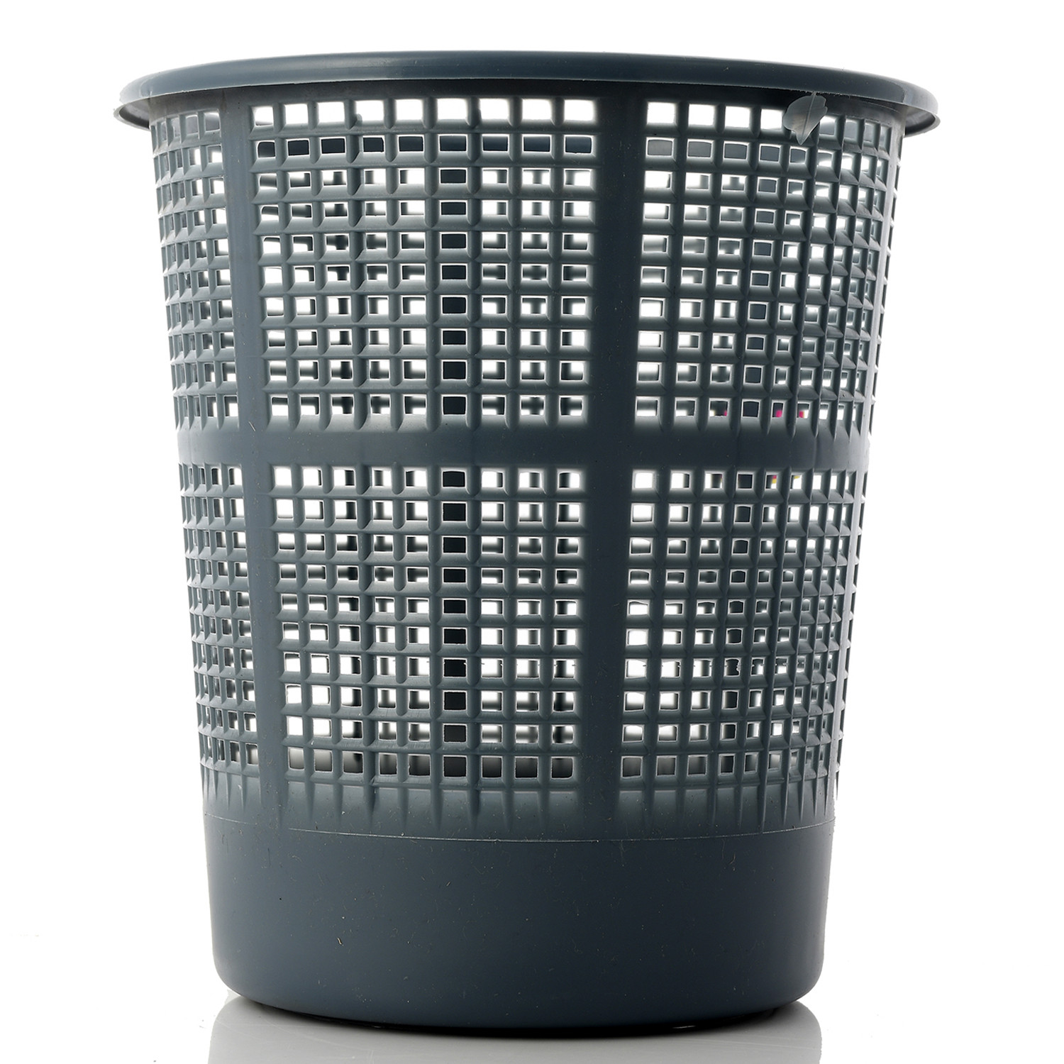 Kuber Industries Plastic Mesh Dustbin Garbage Bin for Office use, School, Bedroom,Kids Room, Home, Multi Purpose,5 Liters (Brown & Grey)