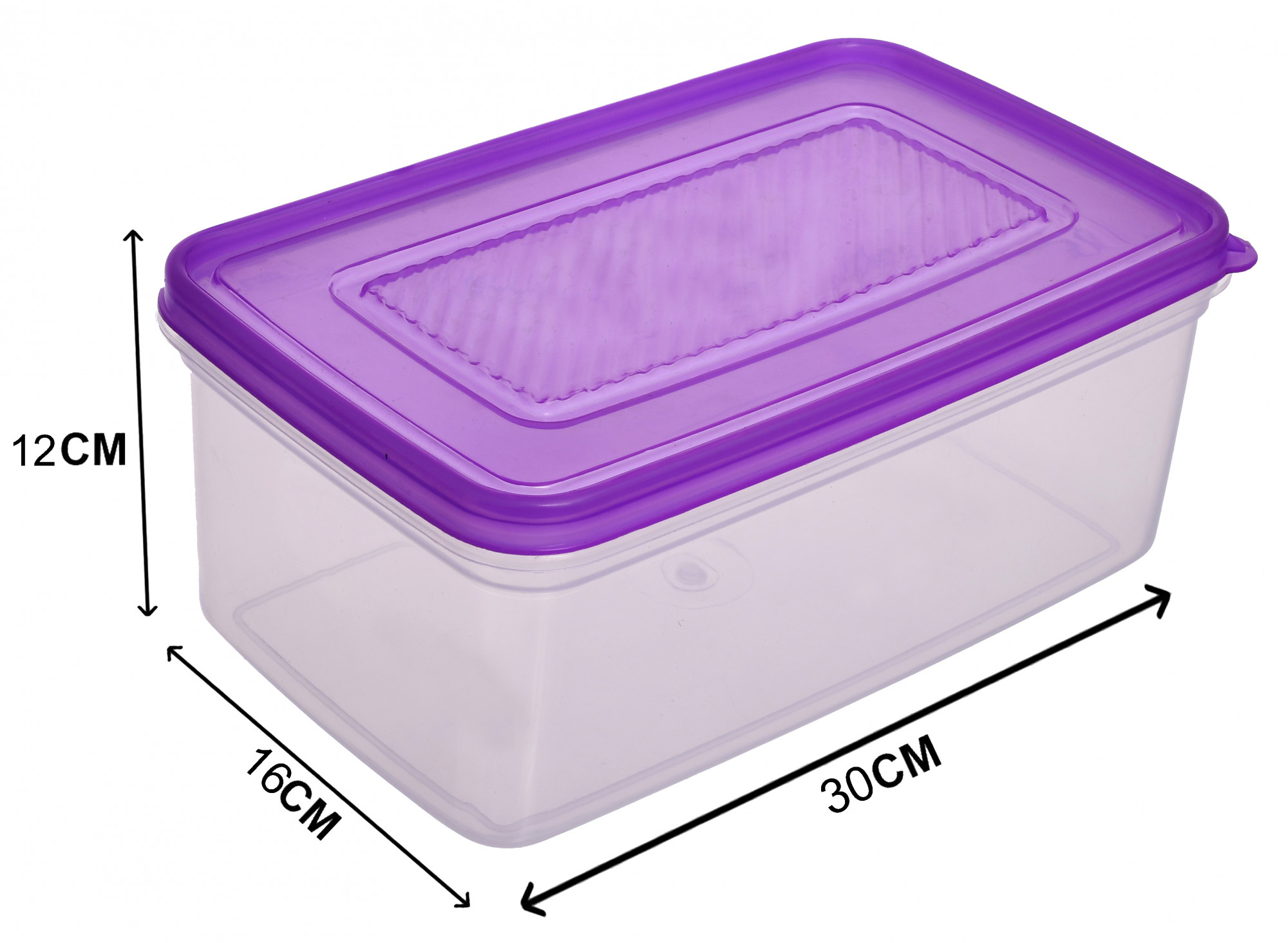 Kuber Industries Plastic Multipurpose MPC Big Transparent Air Tight Food Storage Kitchen Container (Purple)-KUBMART542