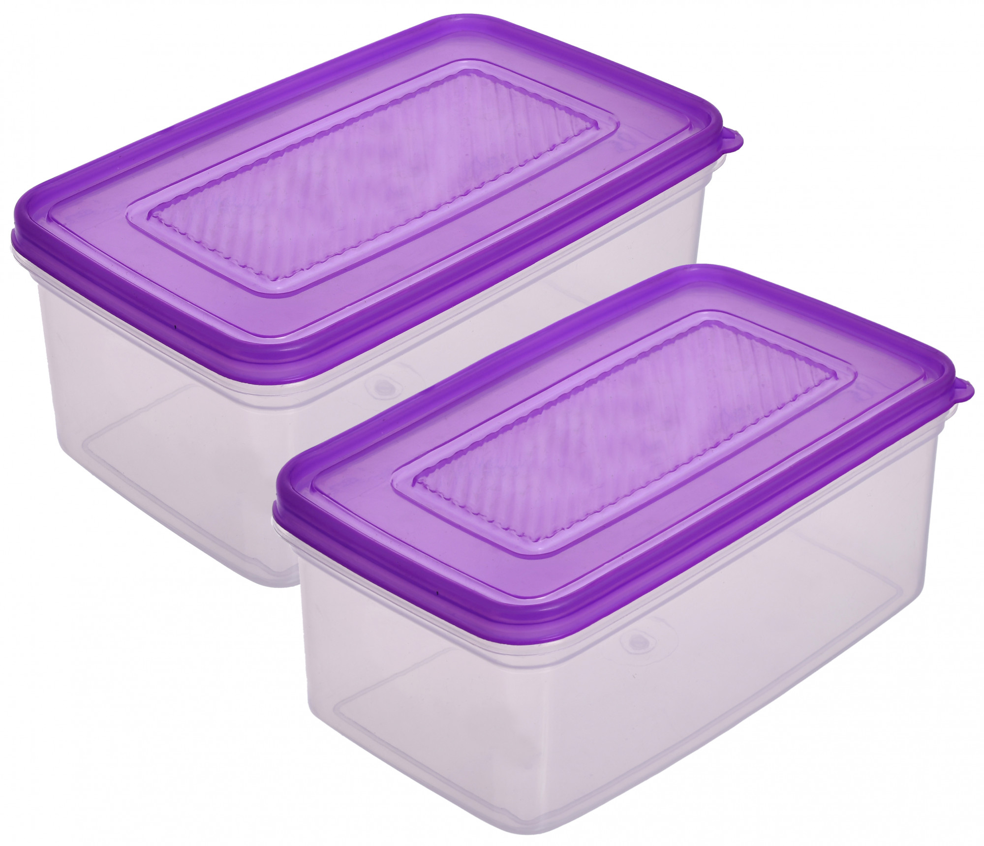 Kuber Industries Plastic Multipurpose MPC Big Transparent Air Tight Food Storage Kitchen Container (Purple)-KUBMART542
